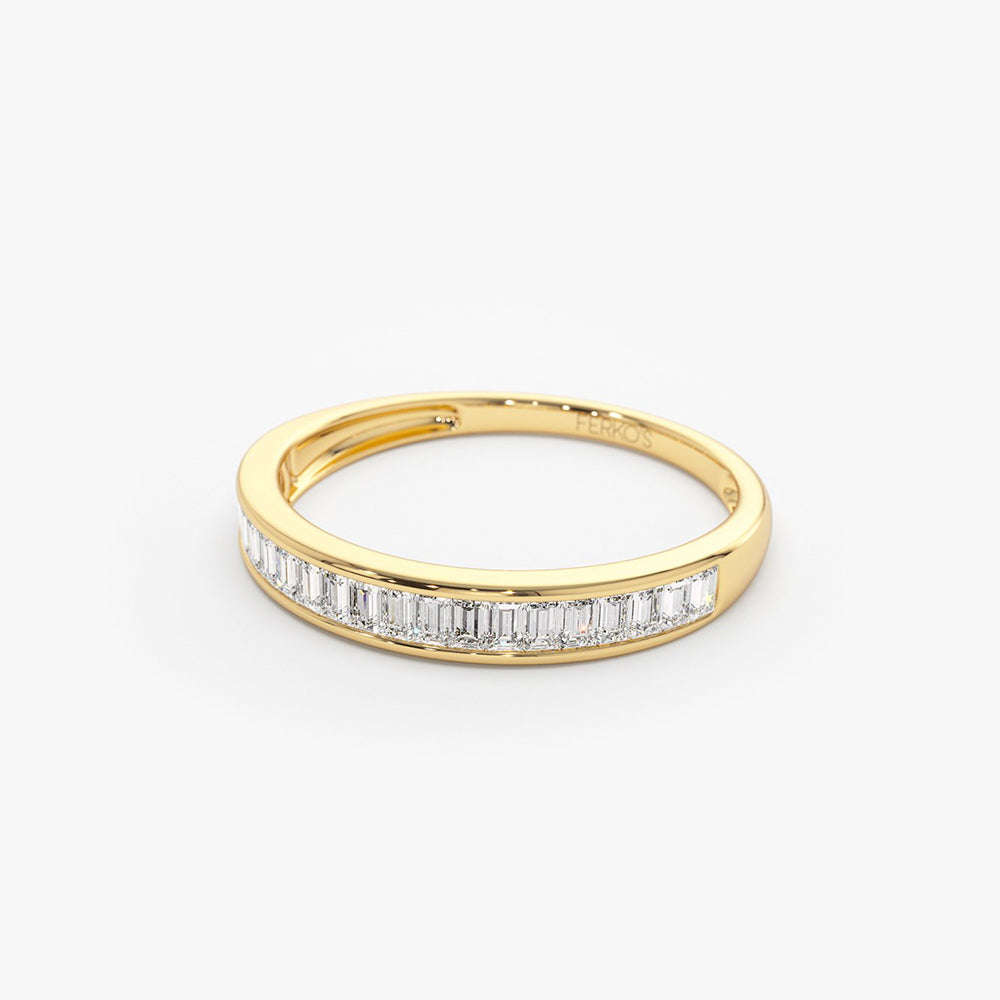 OBFJ2041 - 14k 3MM Baguette Diamond Channel Setting Ring 7