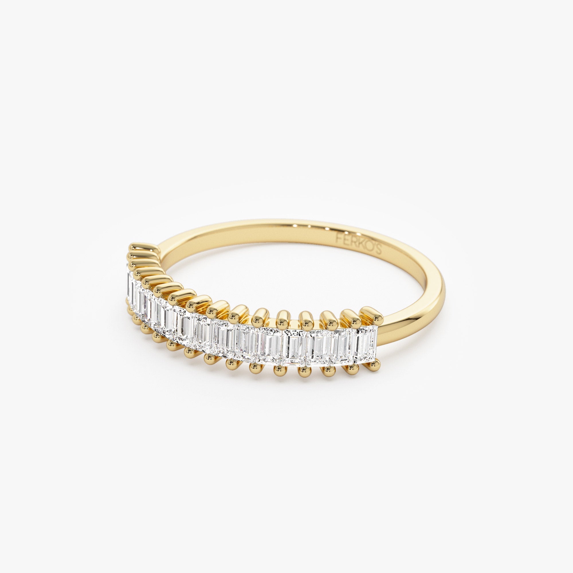 OBFJ1371 - 14k Baguette Diamond Wedding Band 6