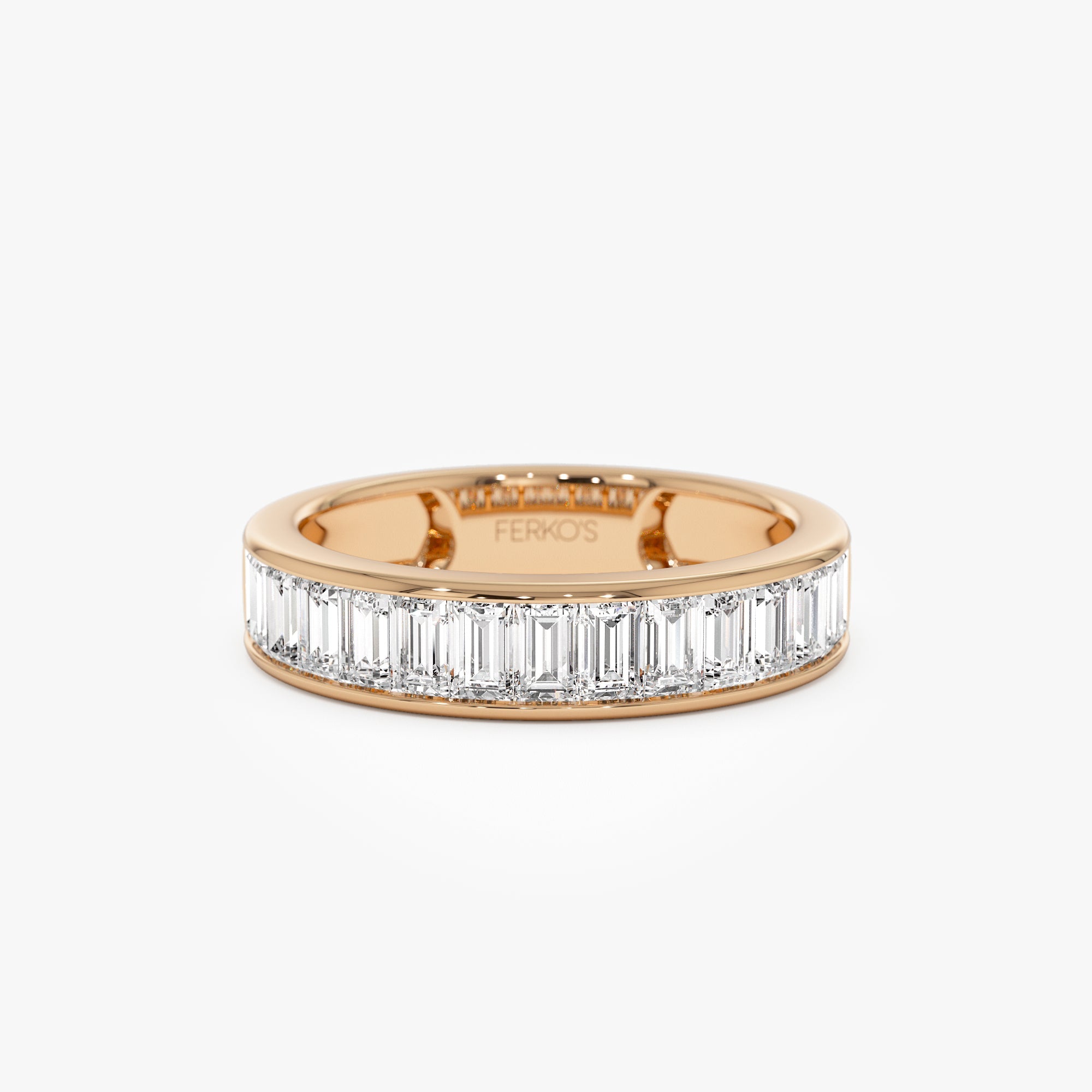 OBFJ1019 - 1.55 ctw 14k Channel Setting Baguette Lab Grown Diamond Anniversary Ring - Stella 6