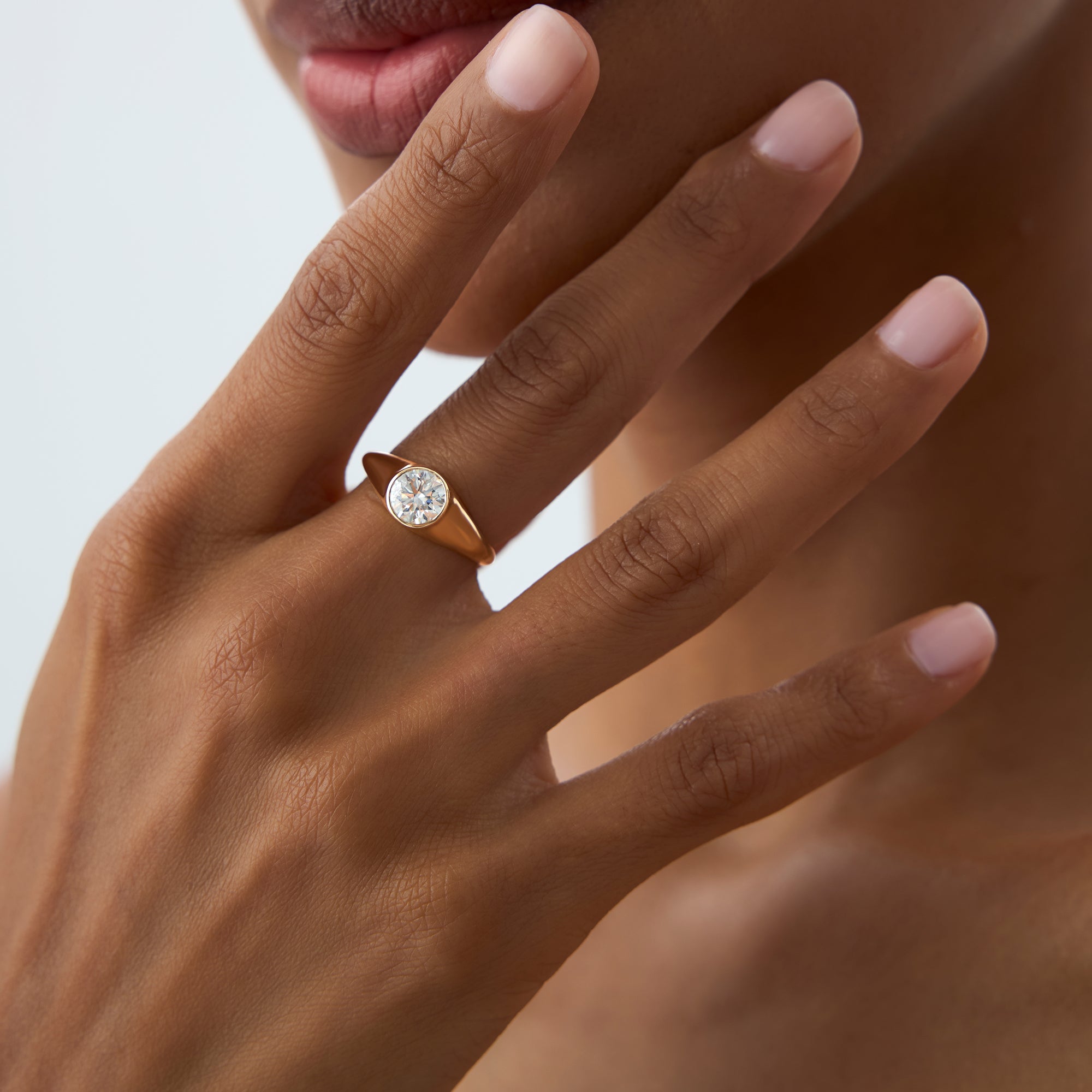 OBFJ0974 - 1.00 ctw 14k Round Shaped Lab Grown Diamond Ring - Alina 2