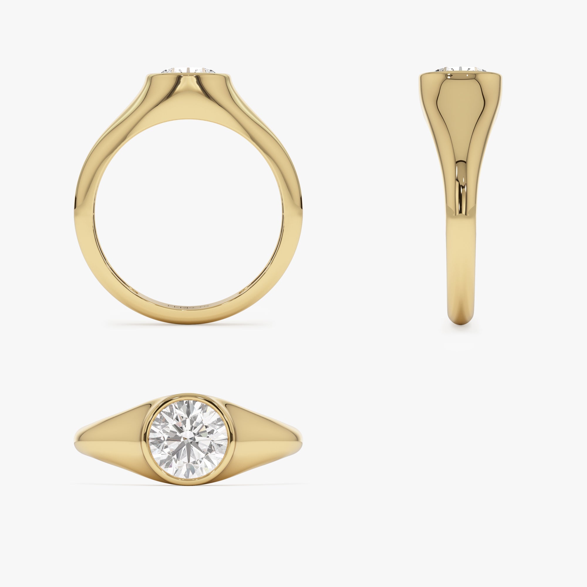 OBFJ0974 - 1.00 ctw 14k Round Shaped Lab Grown Diamond Ring - Alina 9
