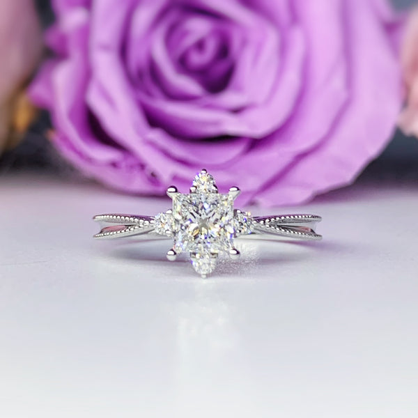 Princess Cut Halo Diamond Engagement Ring [Setting Only] - LGR072S