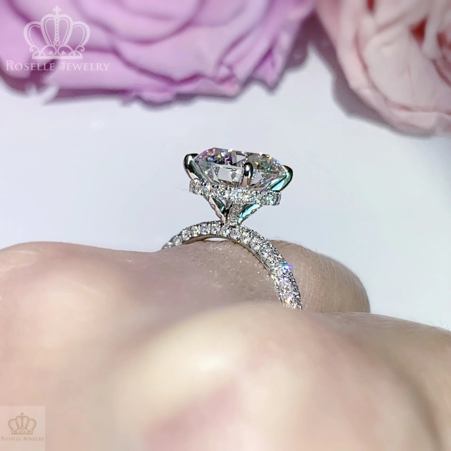 LGV006 - [Setting Only] Poetry of Love Enchanting Three Side Stone Diamond Engagement Ring CHARLISA™