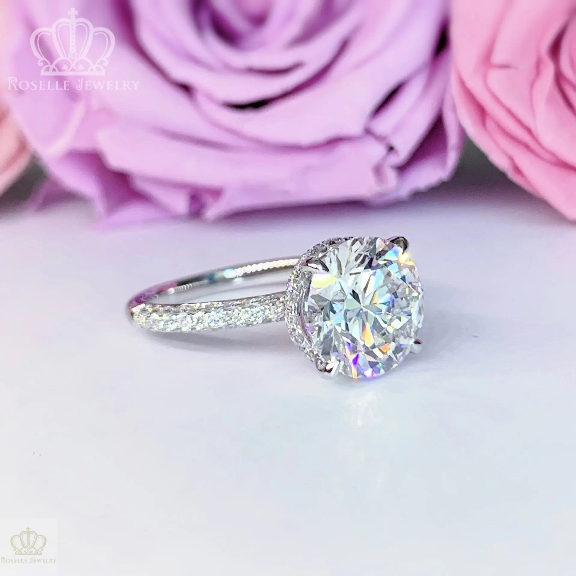 LGV006 - [Setting Only] Poetry of Love Enchanting Three Side Stone Diamond Engagement Ring CHARLISA™
