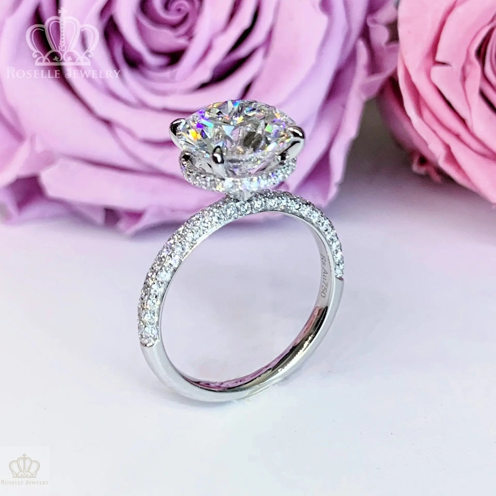 LGV006 - [Setting Only] Poetry of Love Enchanting Three Side Stone Diamond Engagement Ring CHARLISA™