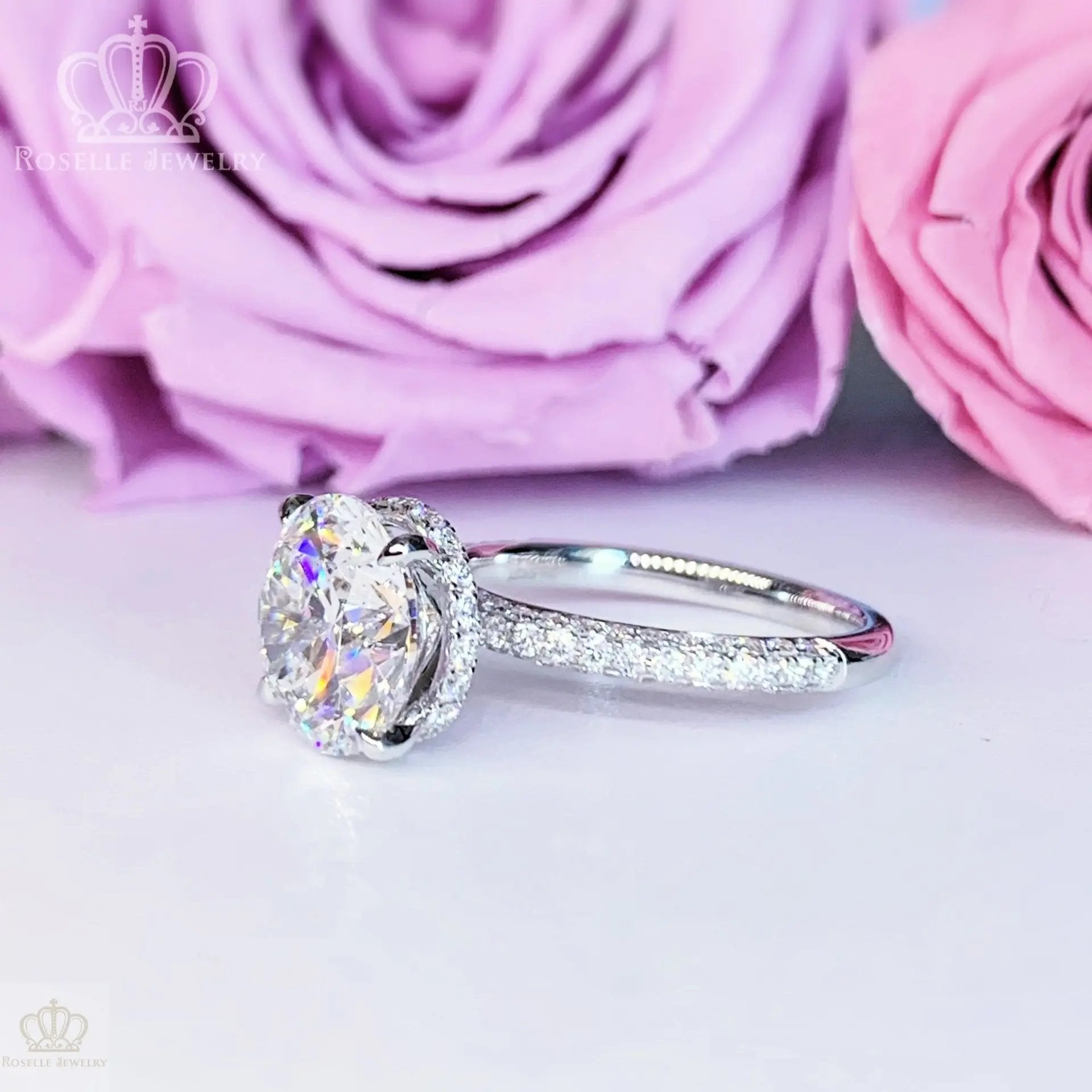 LGV006 - [Setting Only] Poetry of Love Enchanting Three Side Stone Diamond Engagement Ring CHARLISA™
