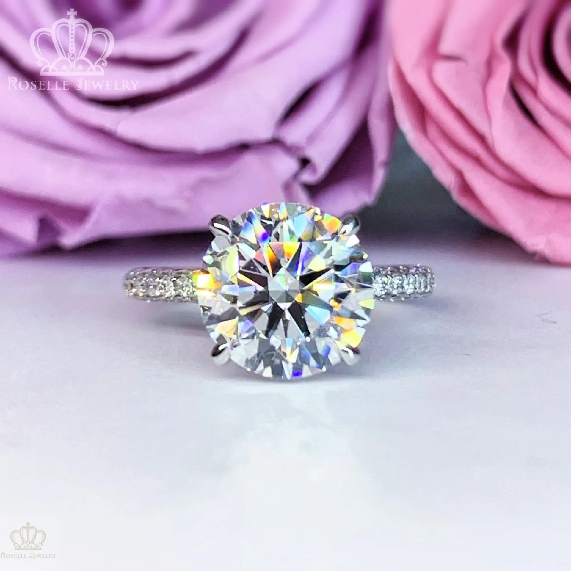 LGV006 - [Setting Only] Poetry of Love Enchanting Three Side Stone Diamond Engagement Ring CHARLISA™