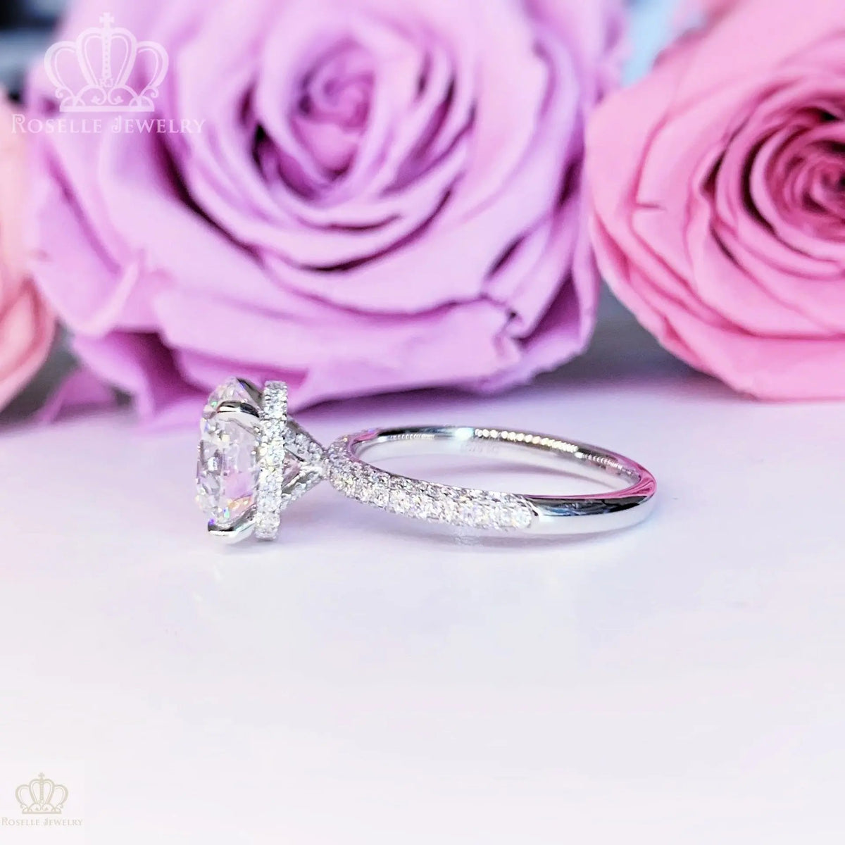 Poetry of Love Enchanting Side Stone Diamond Engagement Ring - LGV006 CHARLISA™