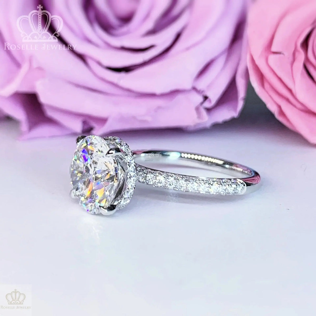 Poetry of Love Enchanting Side Stone Diamond Engagement Ring - LGV006 CHARLISA™