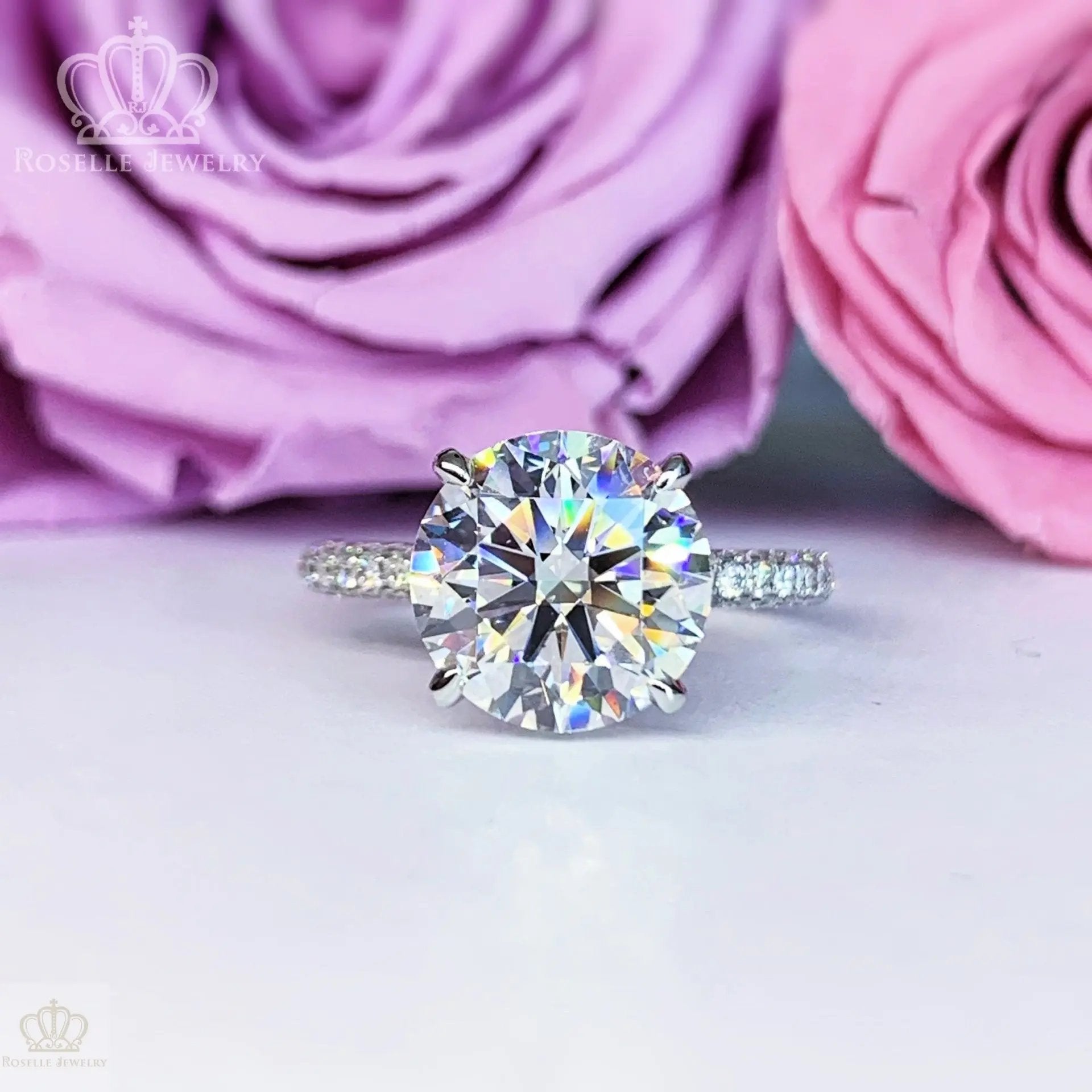 LGV006 - [Setting Only] Poetry of Love Enchanting Three Side Stone Diamond Engagement Ring CHARLISA™