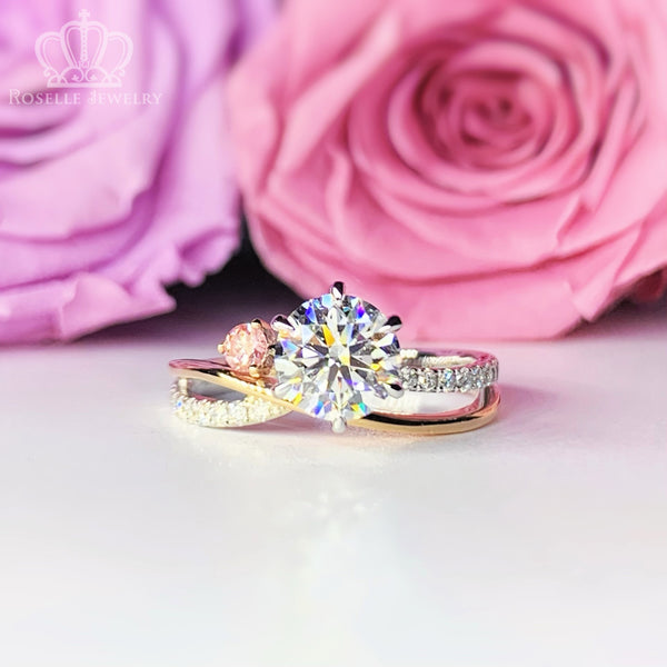 INSTOCK Cross 18K Two Tone GOLD Diamond Engagement Ring - LGT125