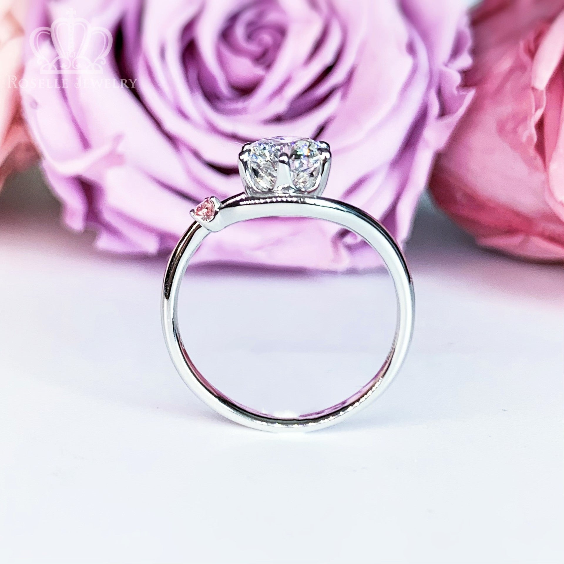 LGT201 - [Setting Only]  Twist Side Stone Diamond Engagement Ring