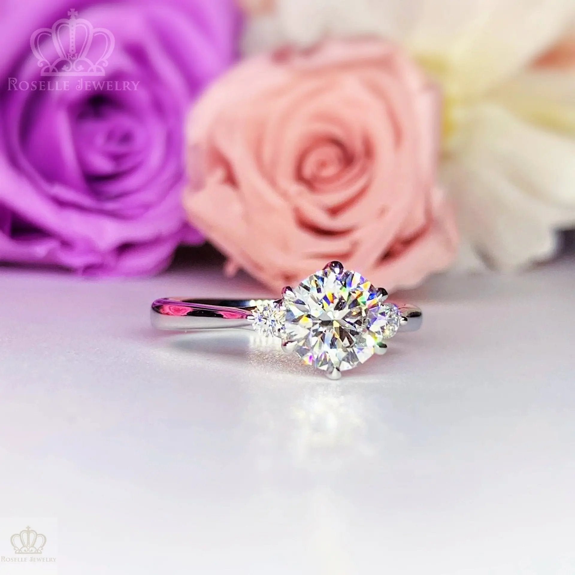 Three Stone Diamond Engagement Ring [Setting Only] - KV16S CHARLISA™
