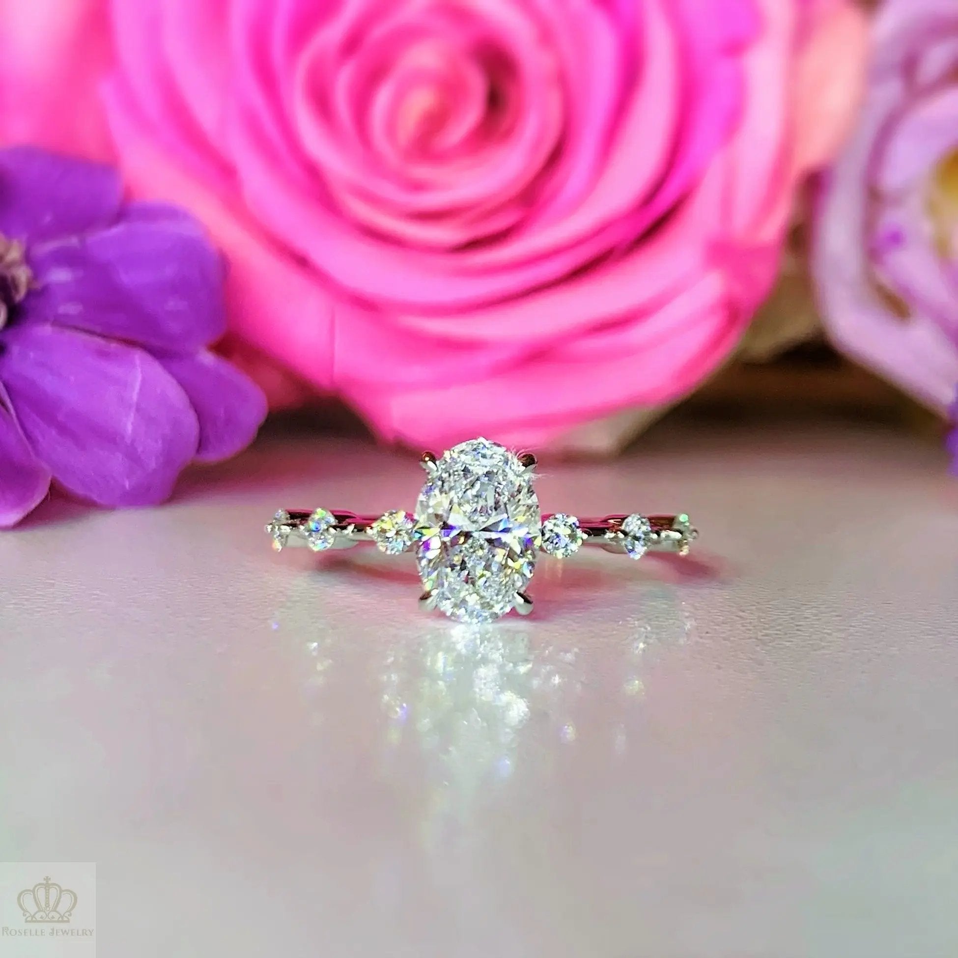 Side Stone Diamond Engagement Ring [Setting Only] - LGR006s CHARLISA™