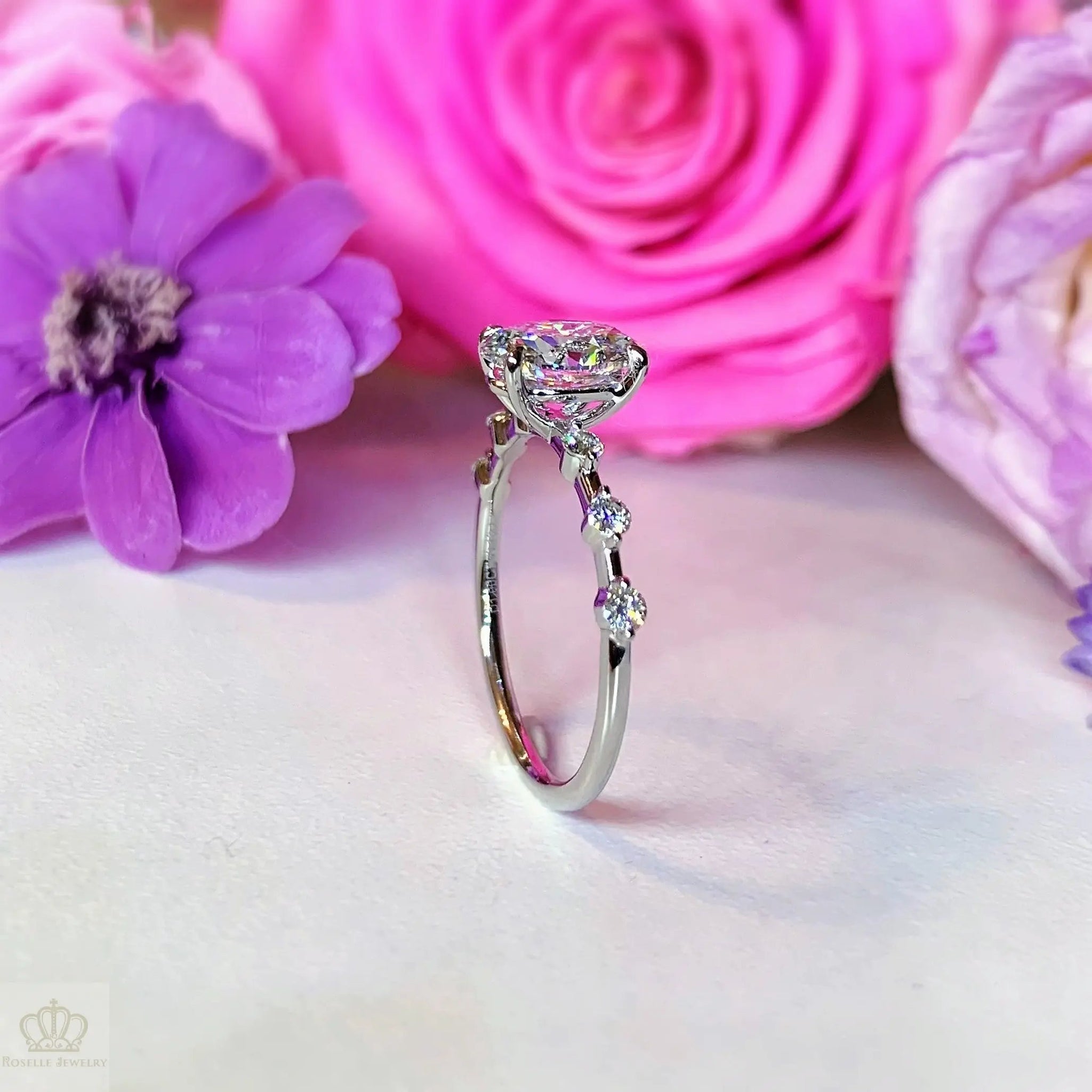 Side Stone Diamond Engagement Ring [Setting Only] - LGR006s CHARLISA™