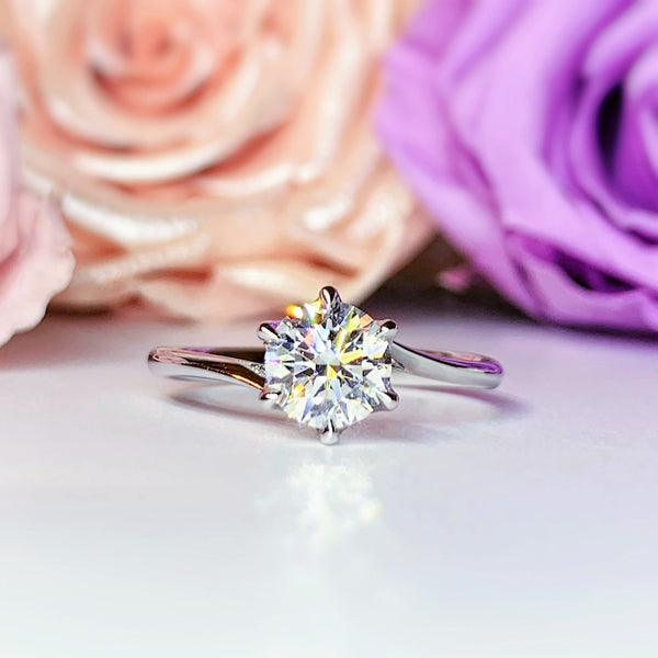 LGR045 - [Setting Only] Twist Solitaire Engagement Ring