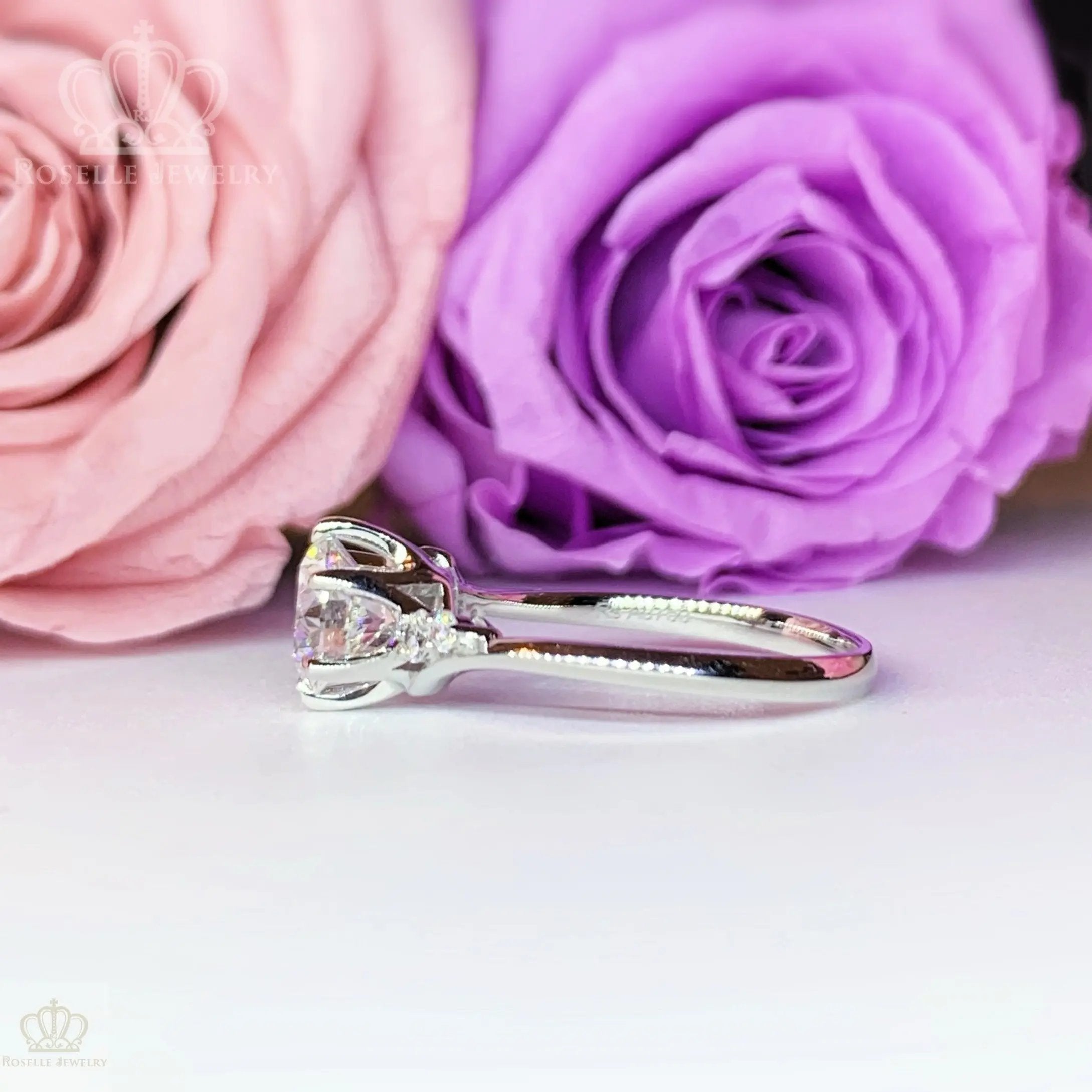 LGR071 - [Setting Only] Twist Side Stone Diamond Engagement Ring CHARLISA™