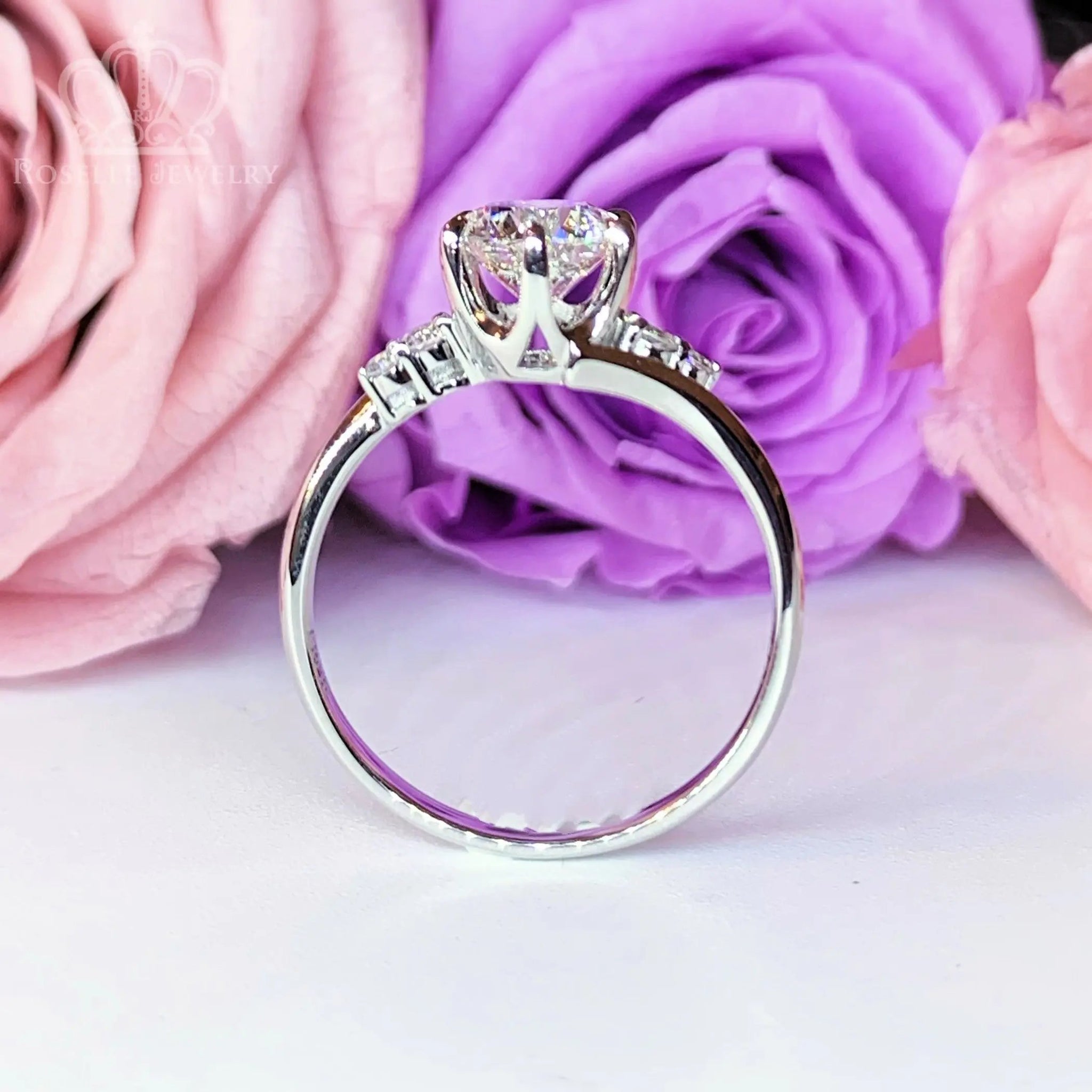 LGR071 - [Setting Only] Twist Side Stone Diamond Engagement Ring CHARLISA™