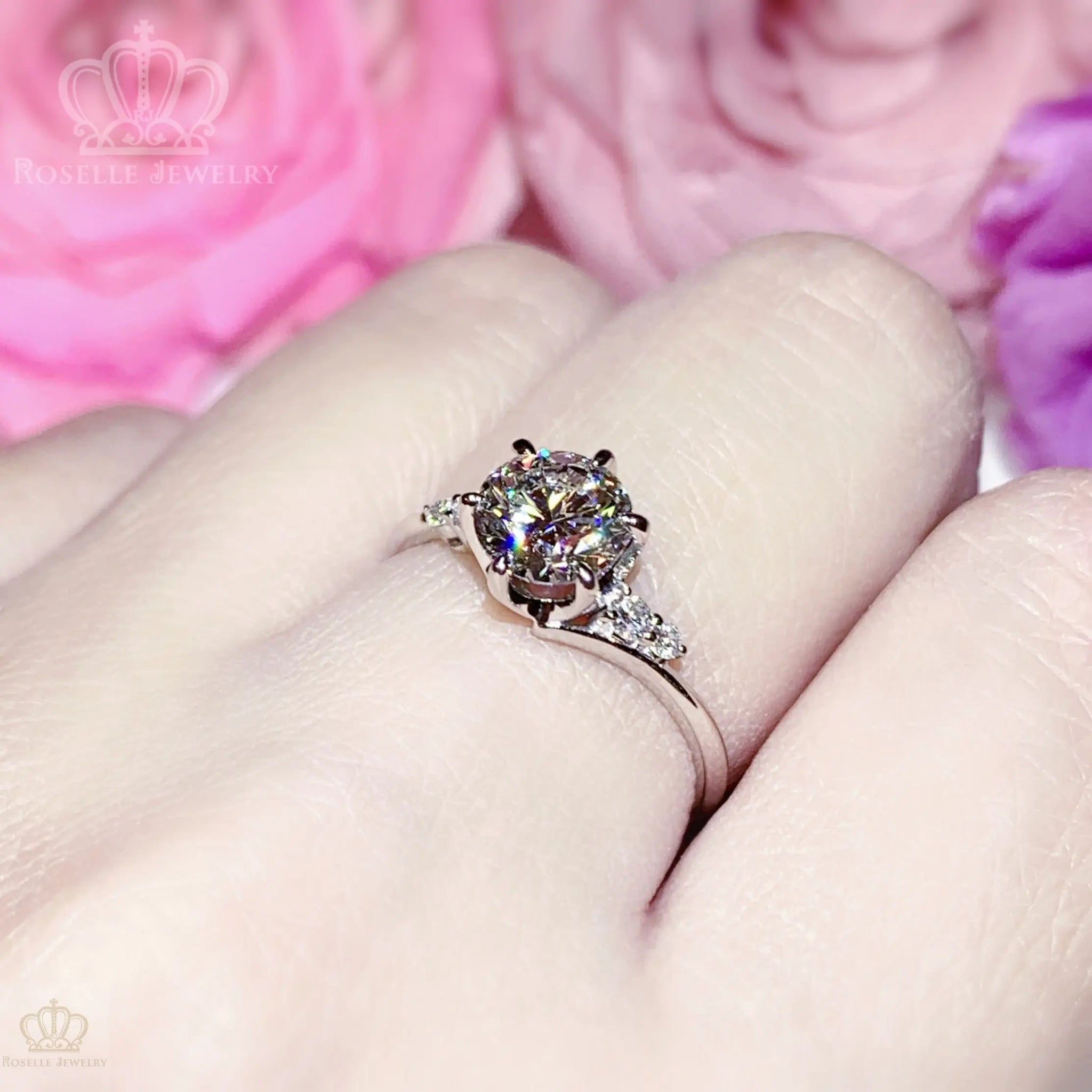 LGR071 - [Setting Only] Twist Side Stone Diamond Engagement Ring CHARLISA™