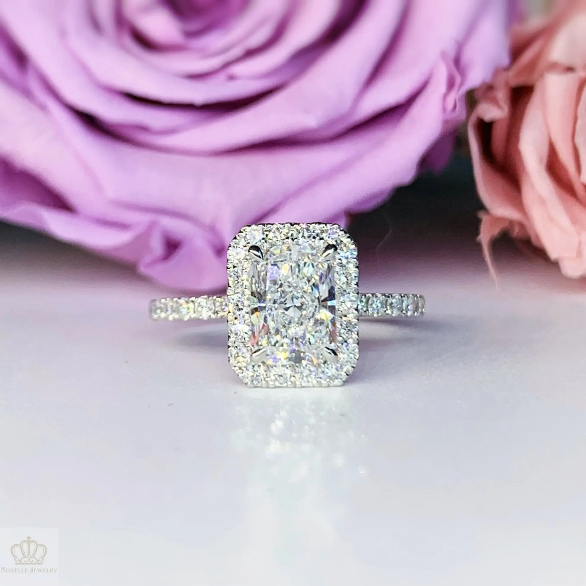 LGR087 - [Setting Only] Halo Diamond Engagement Ring CHARLISA™