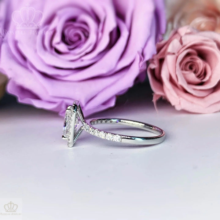 1.01CT Radiant Lab Grown Halo Diamond Engagement Ring - LGR087 CHARLISA™