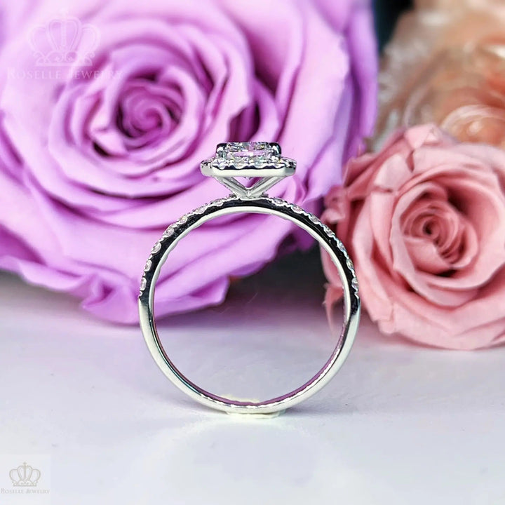 1.01CT Radiant Lab Grown Halo Diamond Engagement Ring - LGR087 CHARLISA™