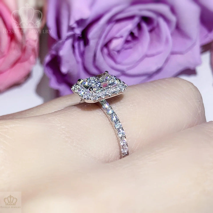 1.01CT Radiant Lab Grown Halo Diamond Engagement Ring - LGR087 CHARLISA™