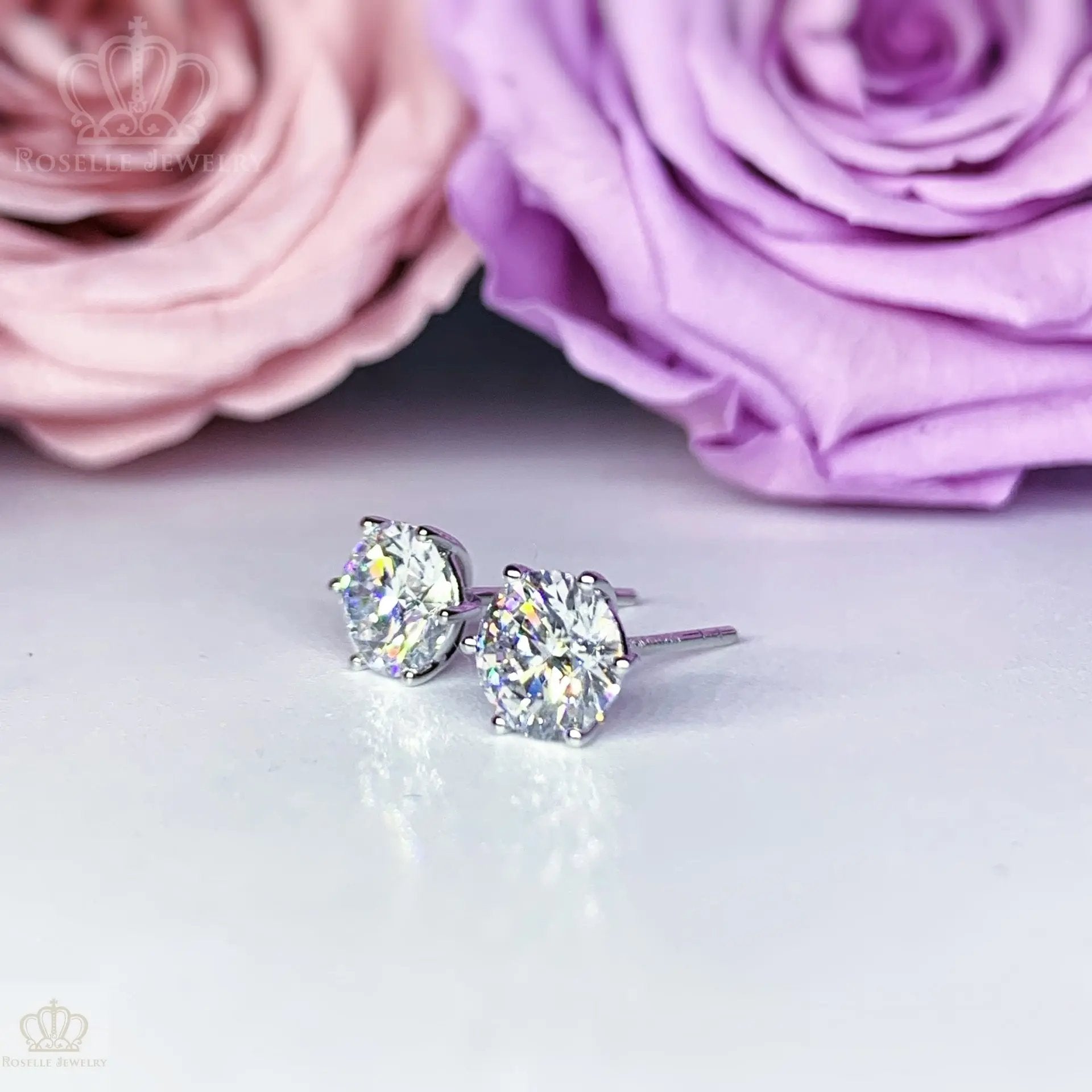 LE33 - [Setting Only] Six Prong Diamond Stud Earrings CHARLISA™