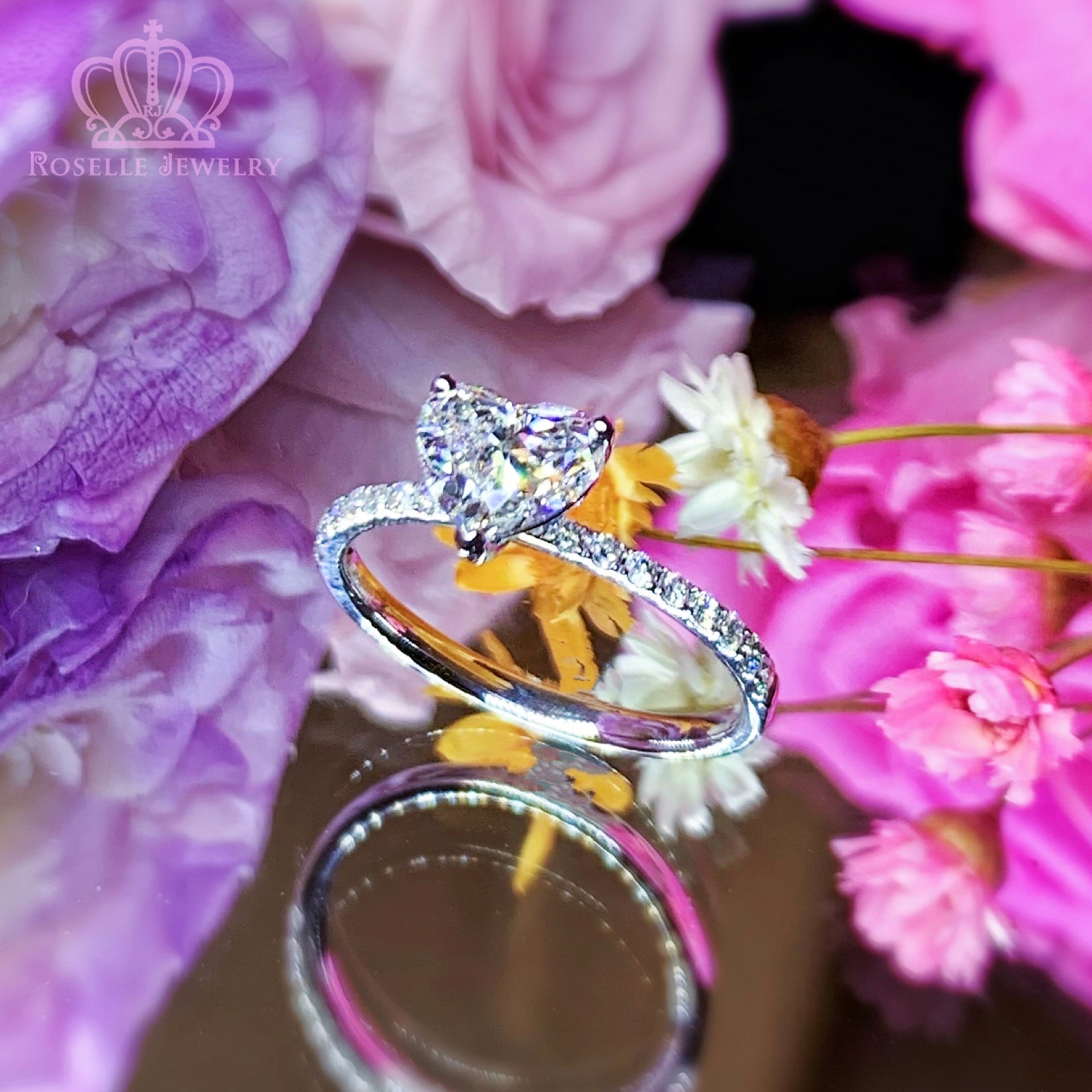 Side Stone Diamond Engagement Ring [Setting Only] - LGR008s