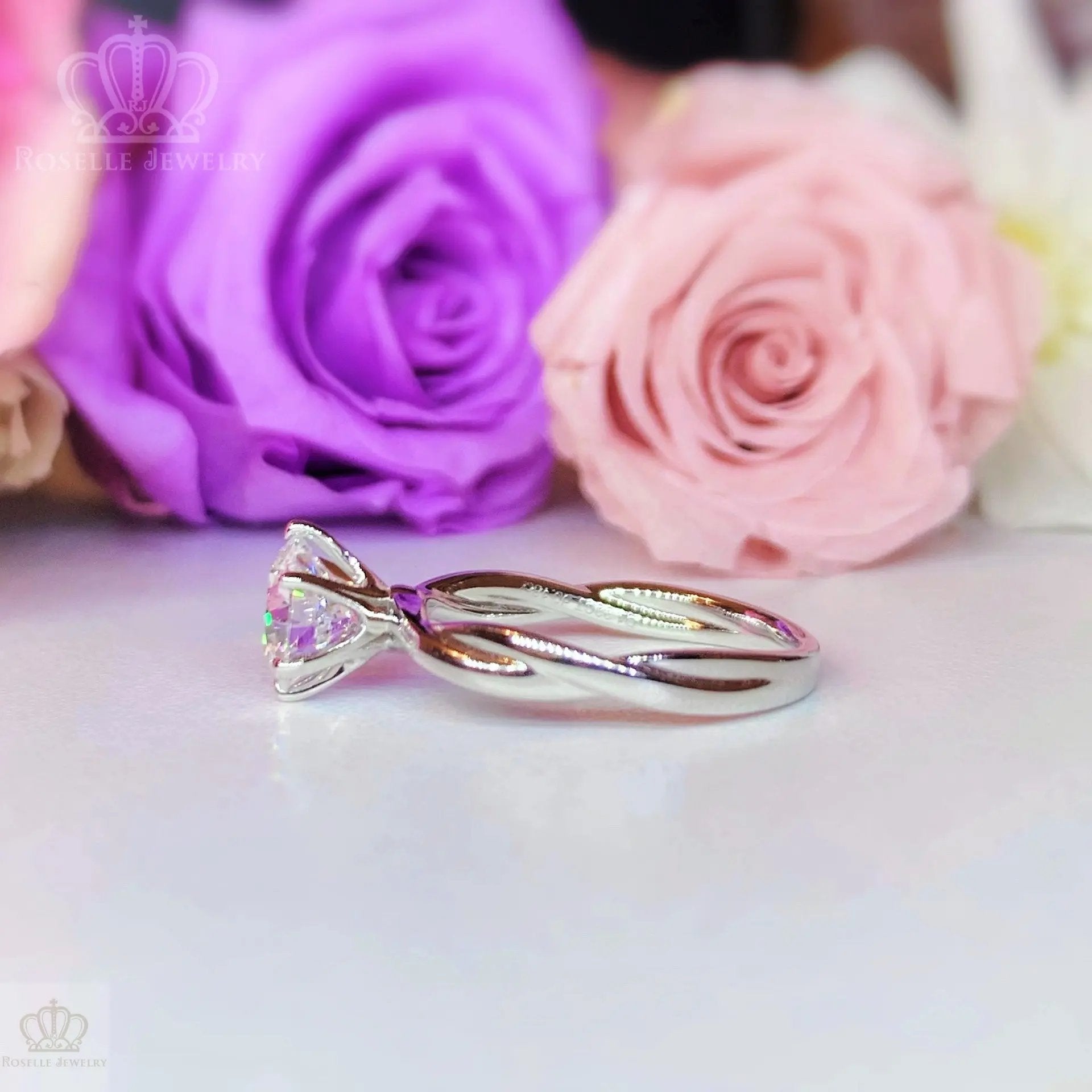 SIX Prong Twist Solitaire Diamond Engagement Ring [Setting Only] - KNT17 CHARLISA™