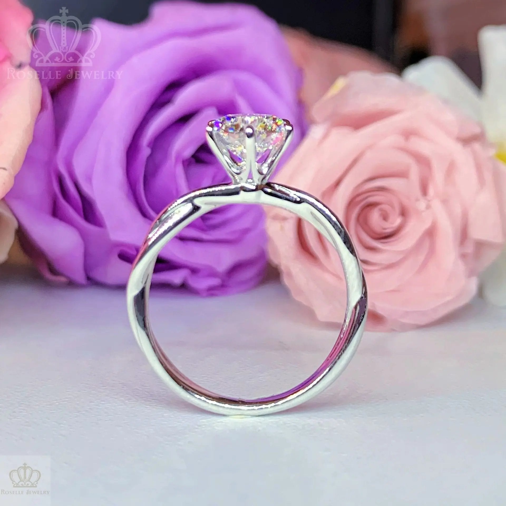 SIX Prong Twist Solitaire Diamond Engagement Ring [Setting Only] - KNT17 CHARLISA™