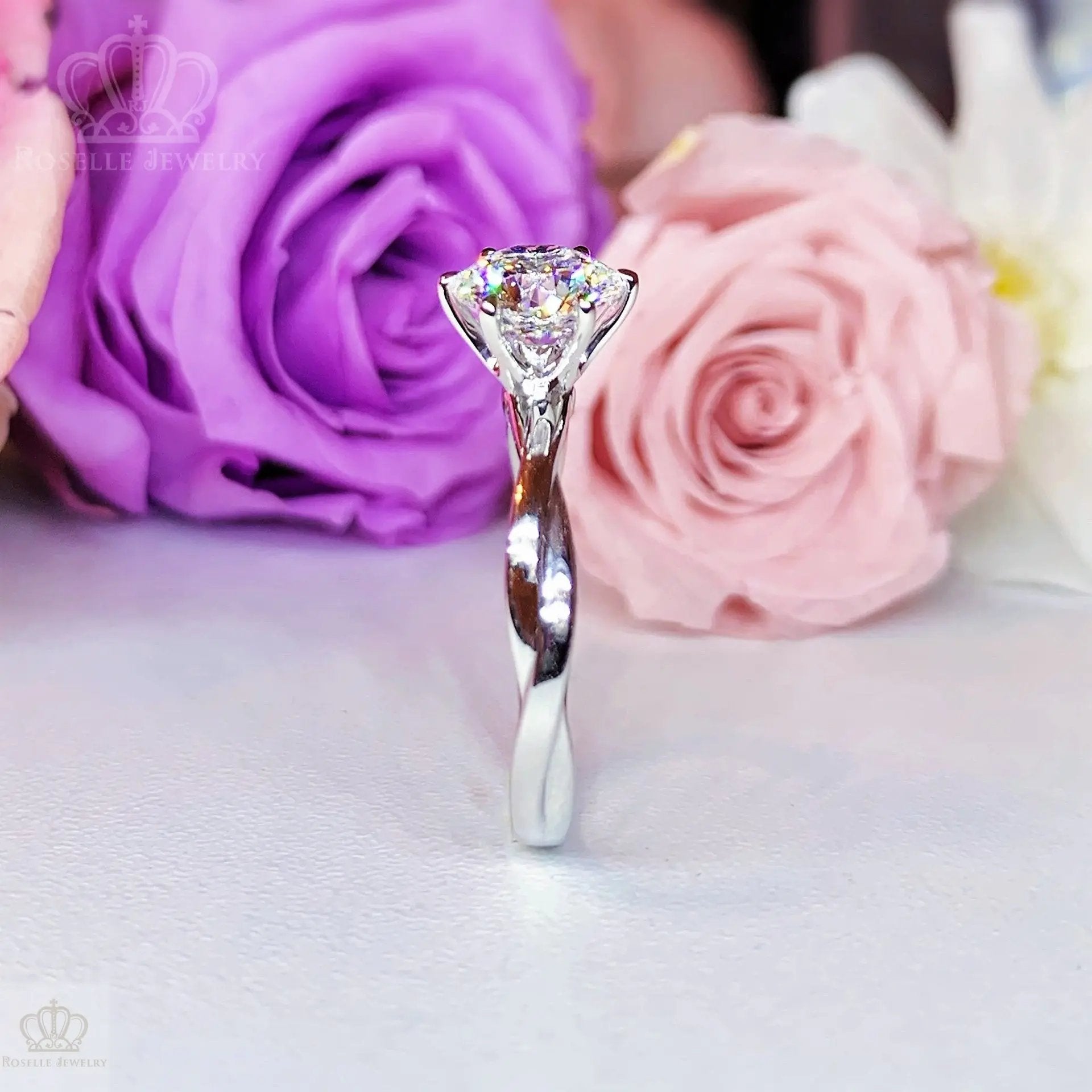 SIX Prong Twist Solitaire Diamond Engagement Ring [Setting Only] - KNT17 CHARLISA™