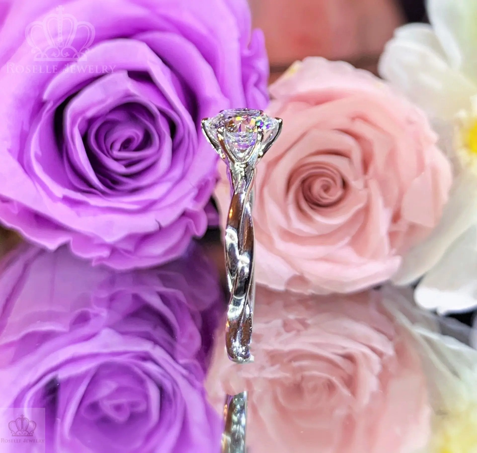 SIX Prong Twist Solitaire Diamond Engagement Ring [Setting Only] - KNT17 CHARLISA™
