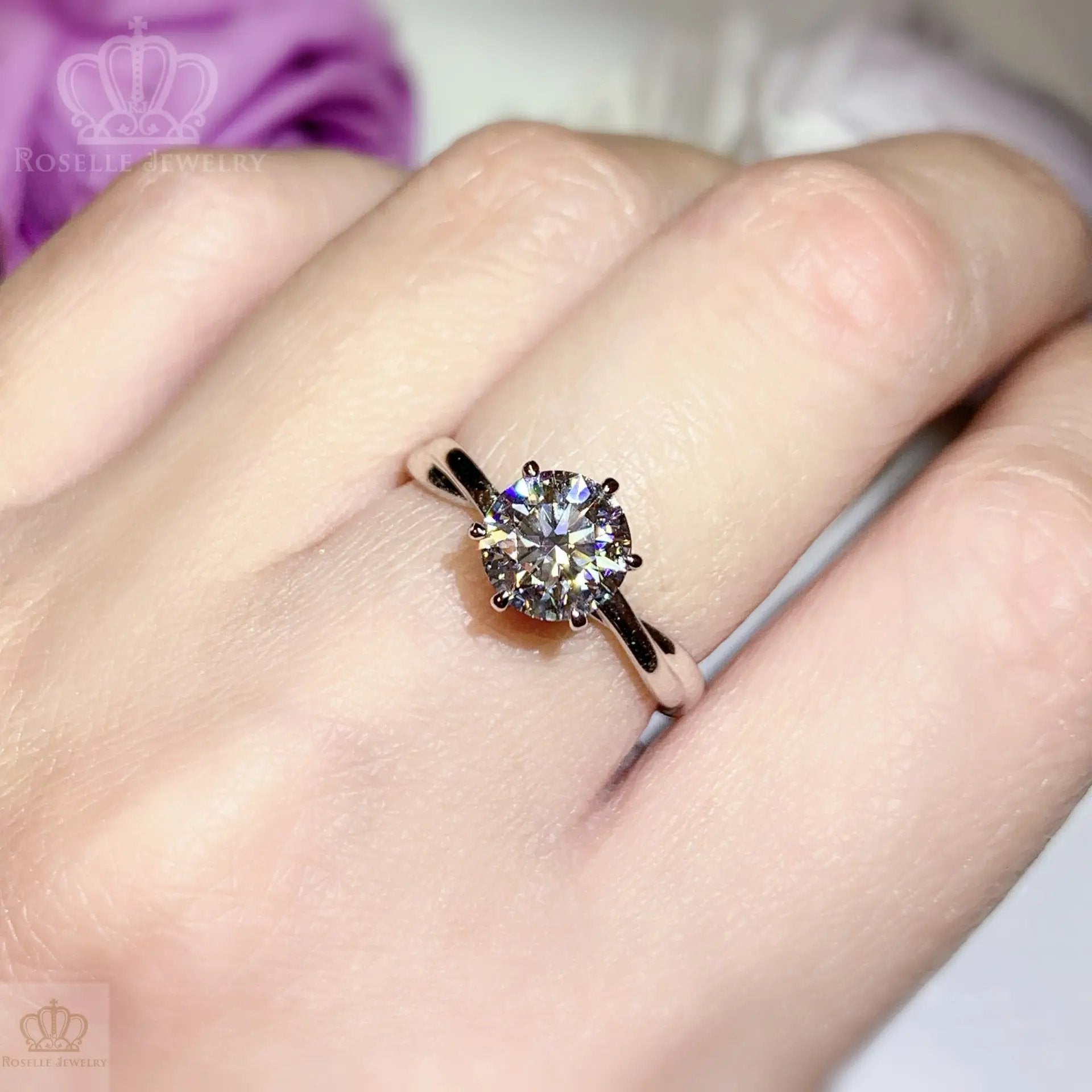 SIX Prong Twist Solitaire Diamond Engagement Ring [Setting Only] - KNT17 CHARLISA™