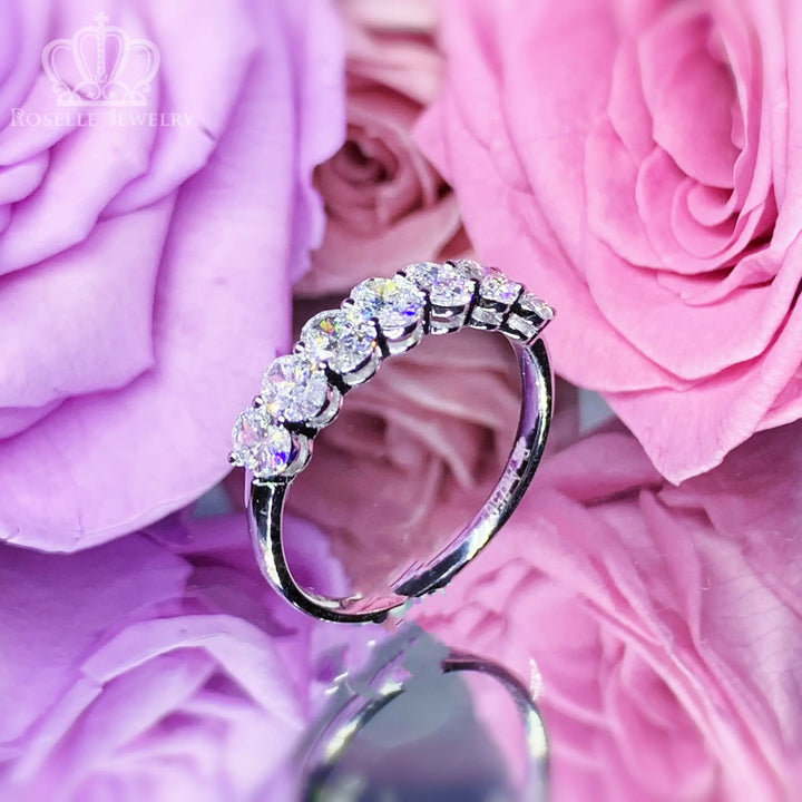 LGR113 - 1.03CTW Oval Diamonds Half Eternity Wedding Ring Camelia™