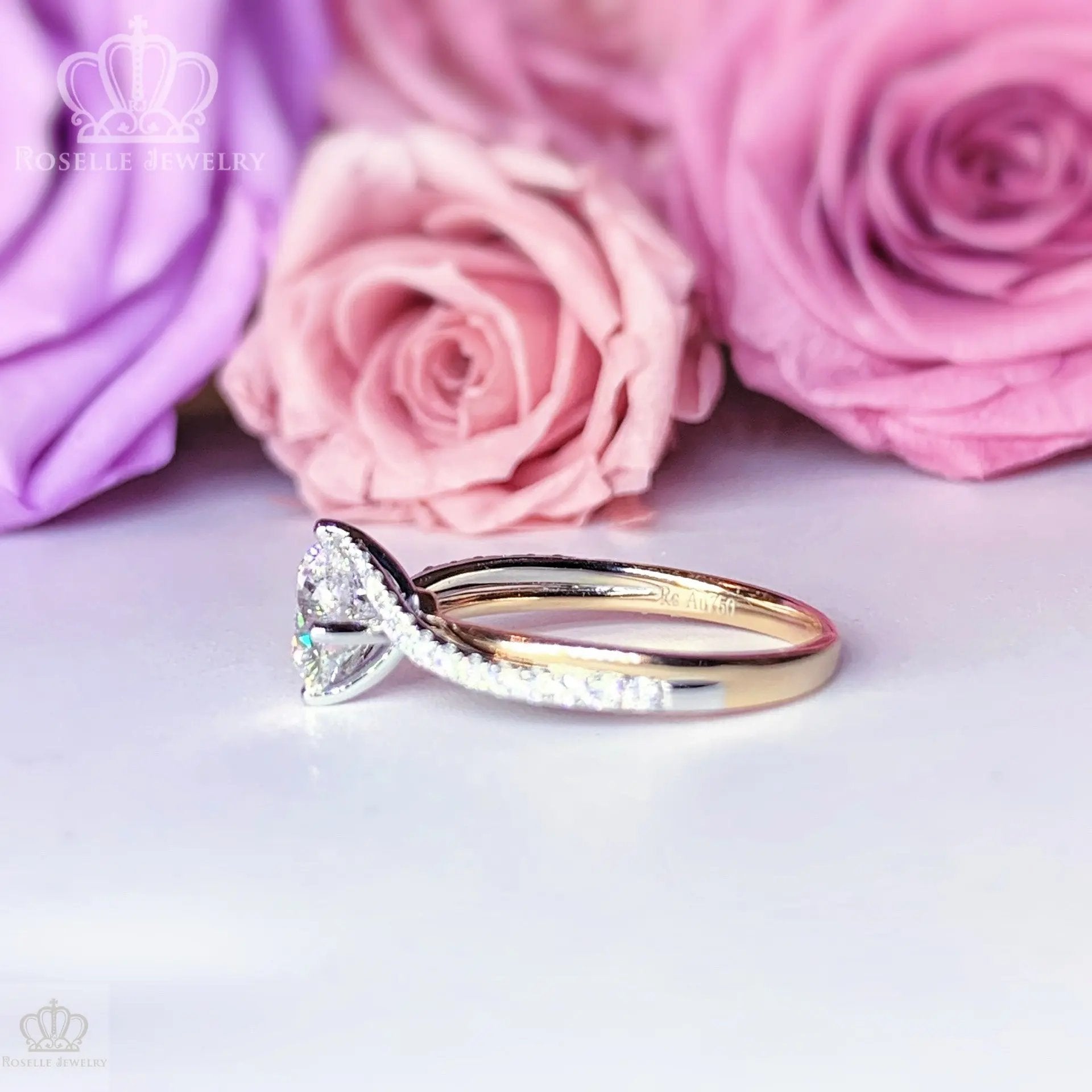 LGR125 -  [Setting Only] Twist Two Tone Gold Diamond Engagement Ring CHARLISA™