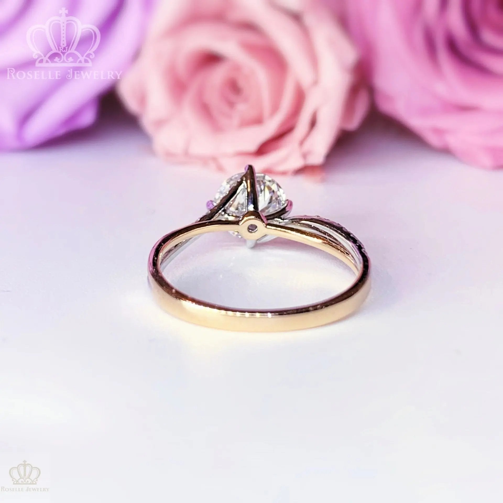 LGR125 -  [Setting Only] Twist Two Tone Gold Diamond Engagement Ring CHARLISA™