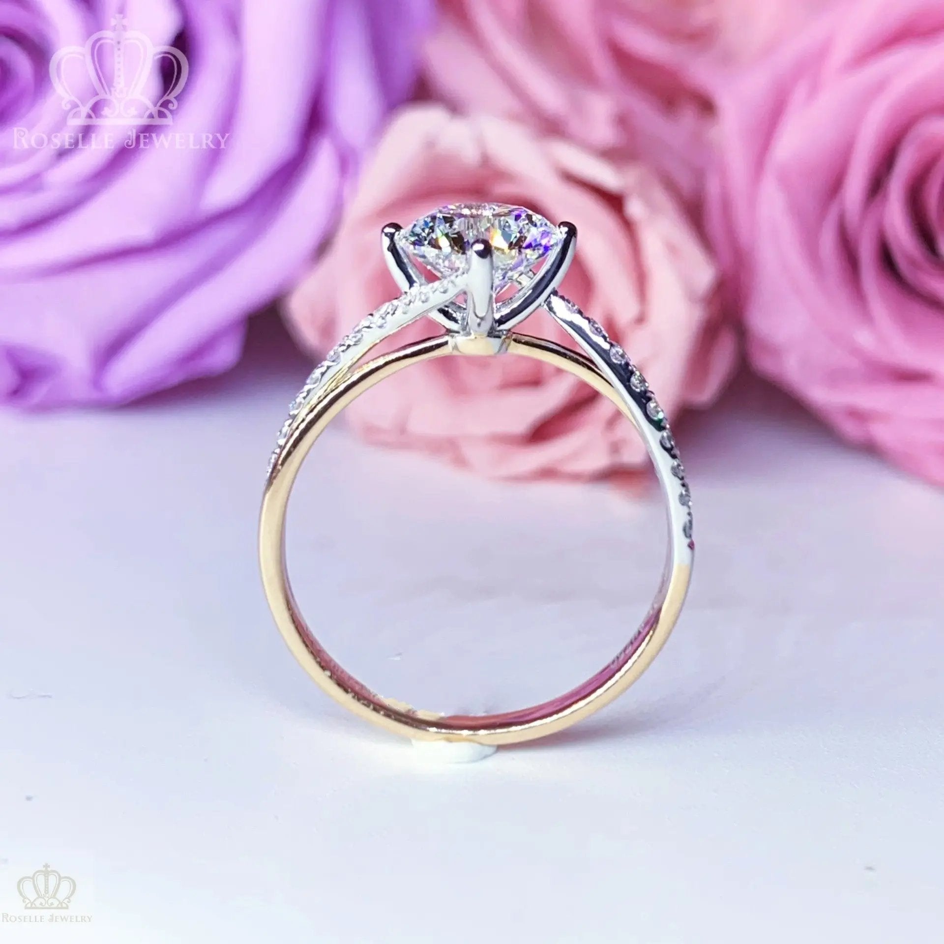 LGR125 -  [Setting Only] Twist Two Tone Gold Diamond Engagement Ring CHARLISA™