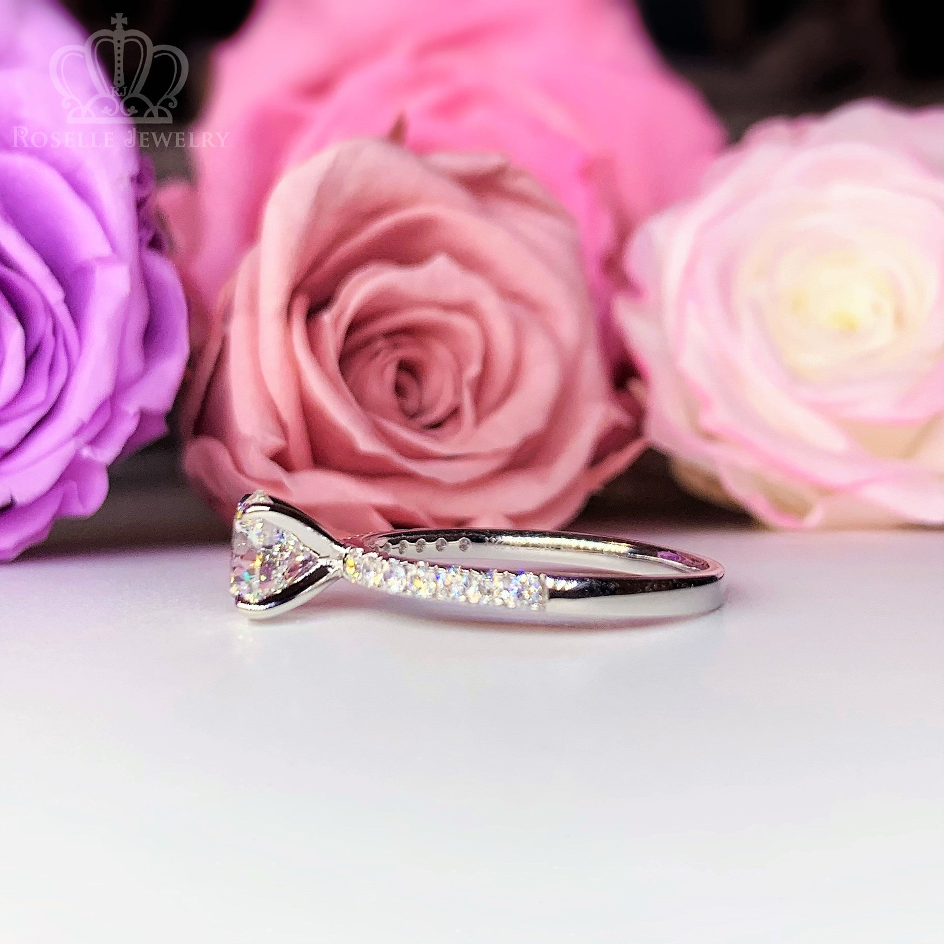 LGR050 - [Setting Only] Side Stone Lab Grown Diamond Engagement Ring