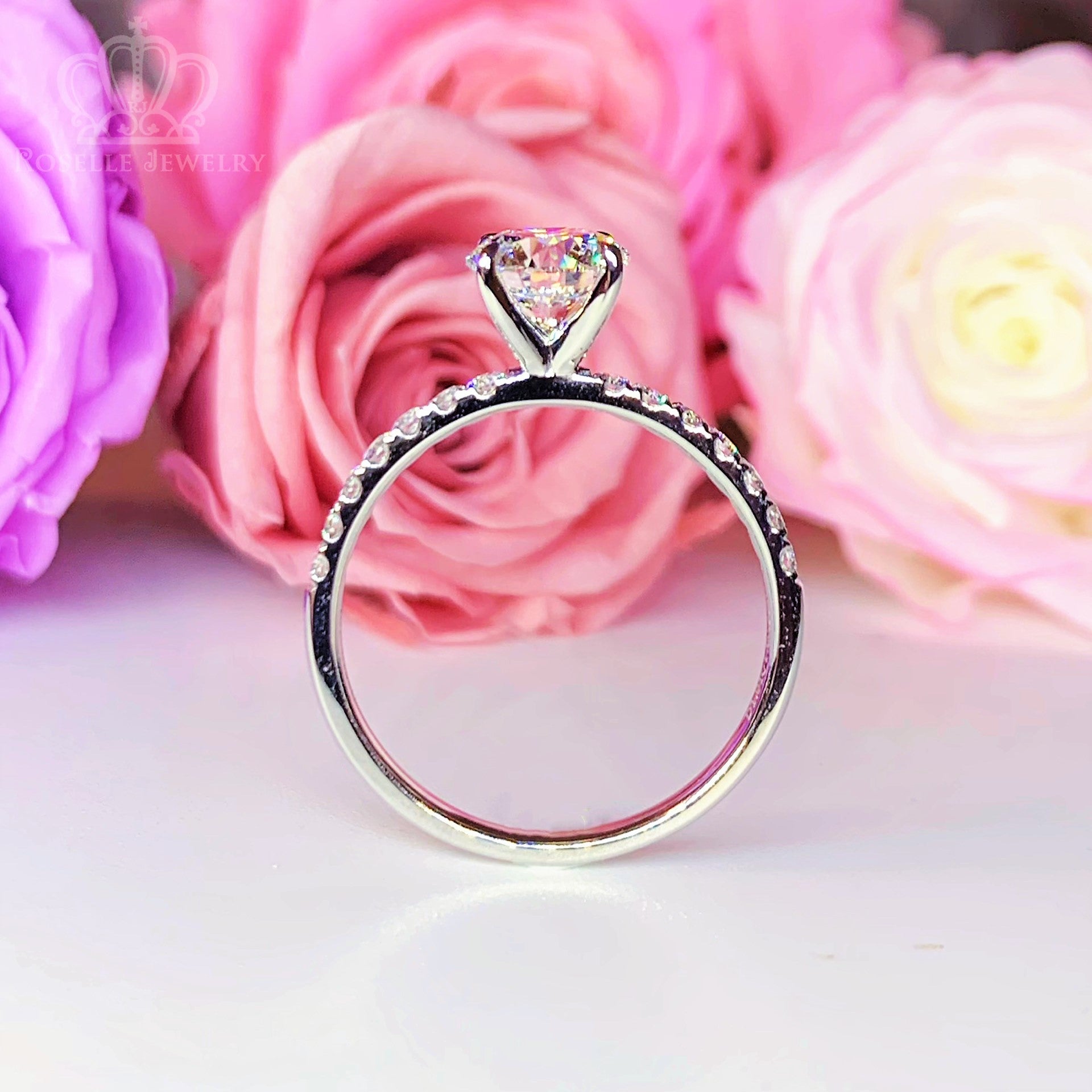 LGR050 - [Setting Only] Side Stone Lab Grown Diamond Engagement Ring
