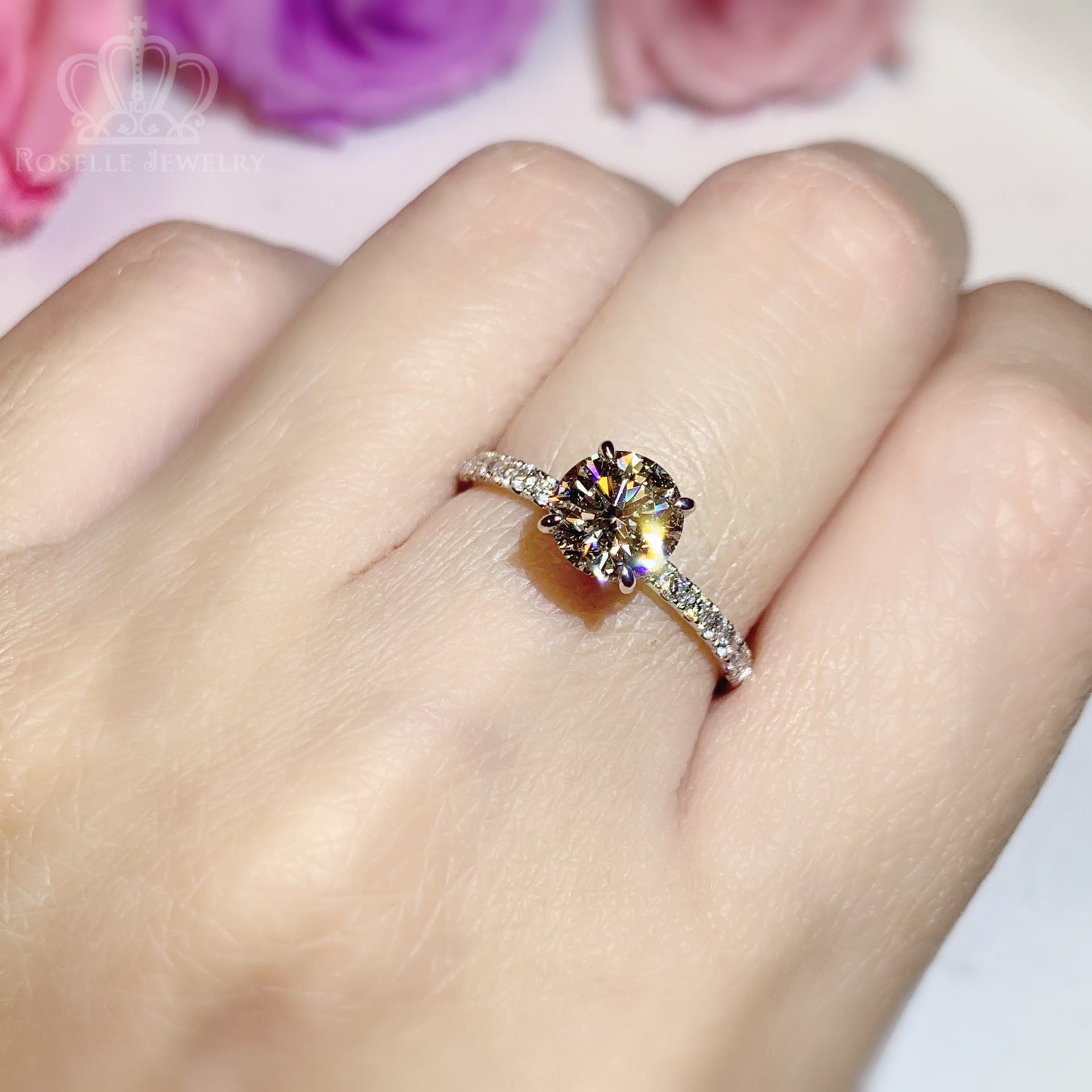 LGR050 - [Setting Only] Side Stone Lab Grown Diamond Engagement Ring