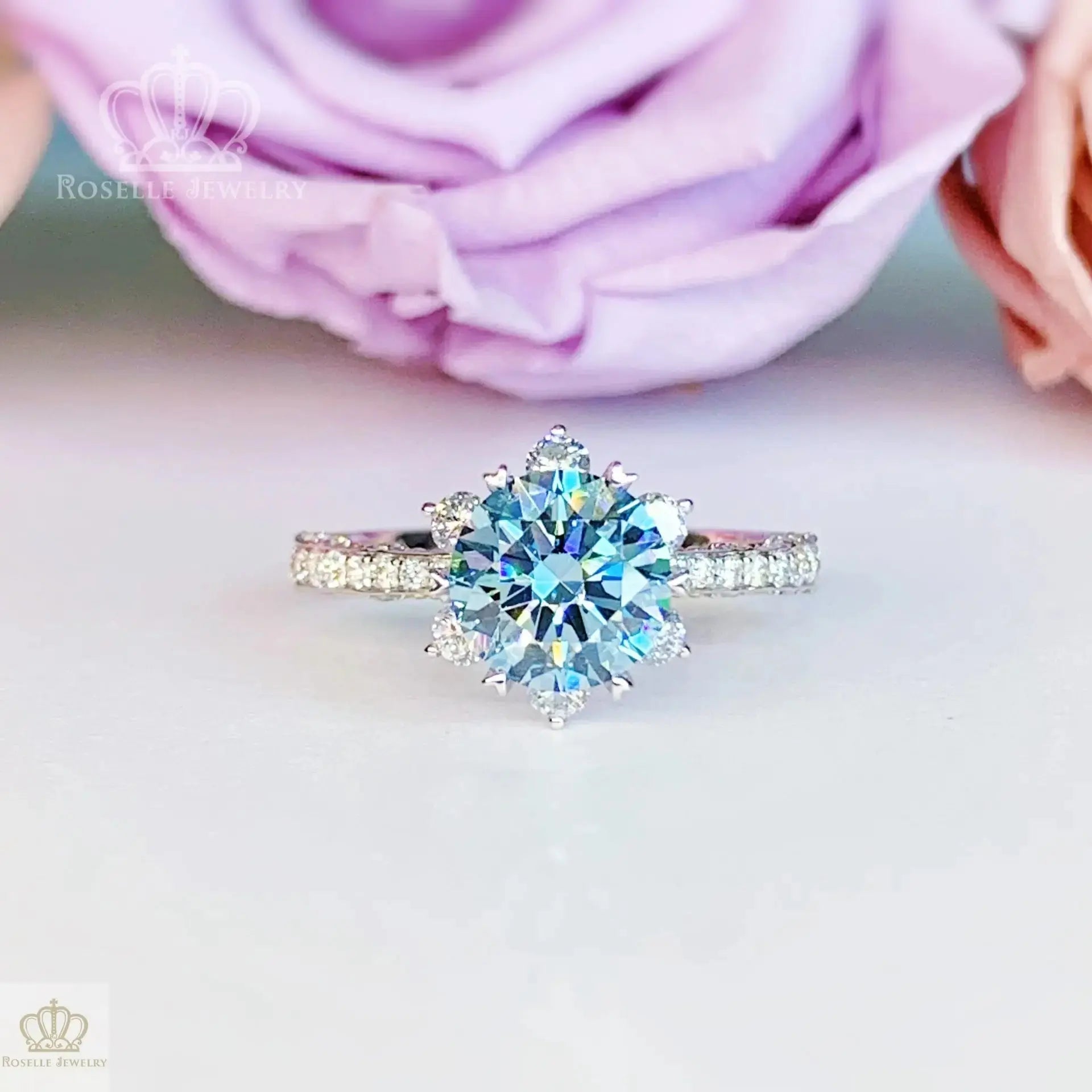 LGV403 - [Setting Only] Six Prong Hidden Halo Diamond Engagement Ring CHARLISA™