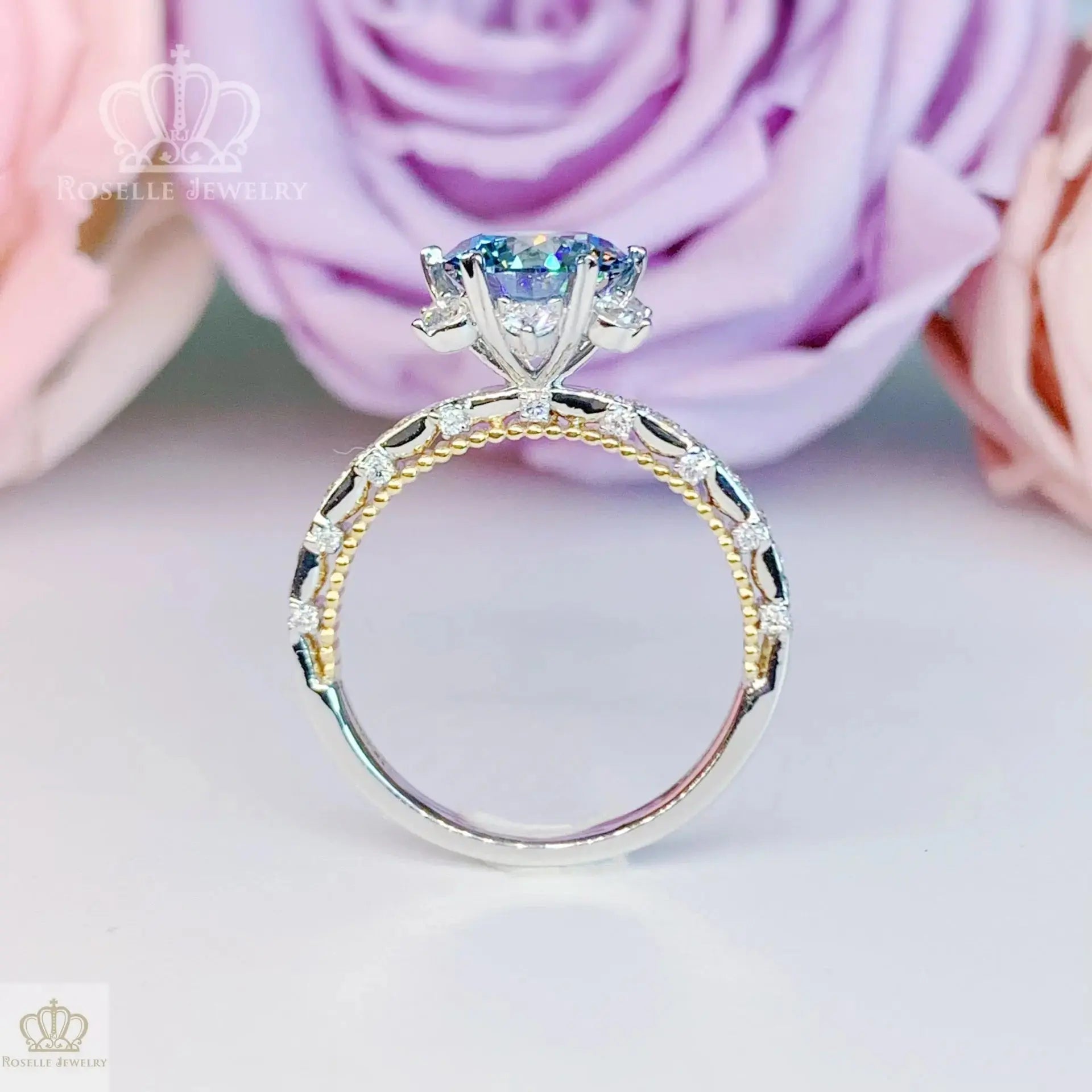 LGV403 - [Setting Only] Six Prong Hidden Halo Diamond Engagement Ring CHARLISA™