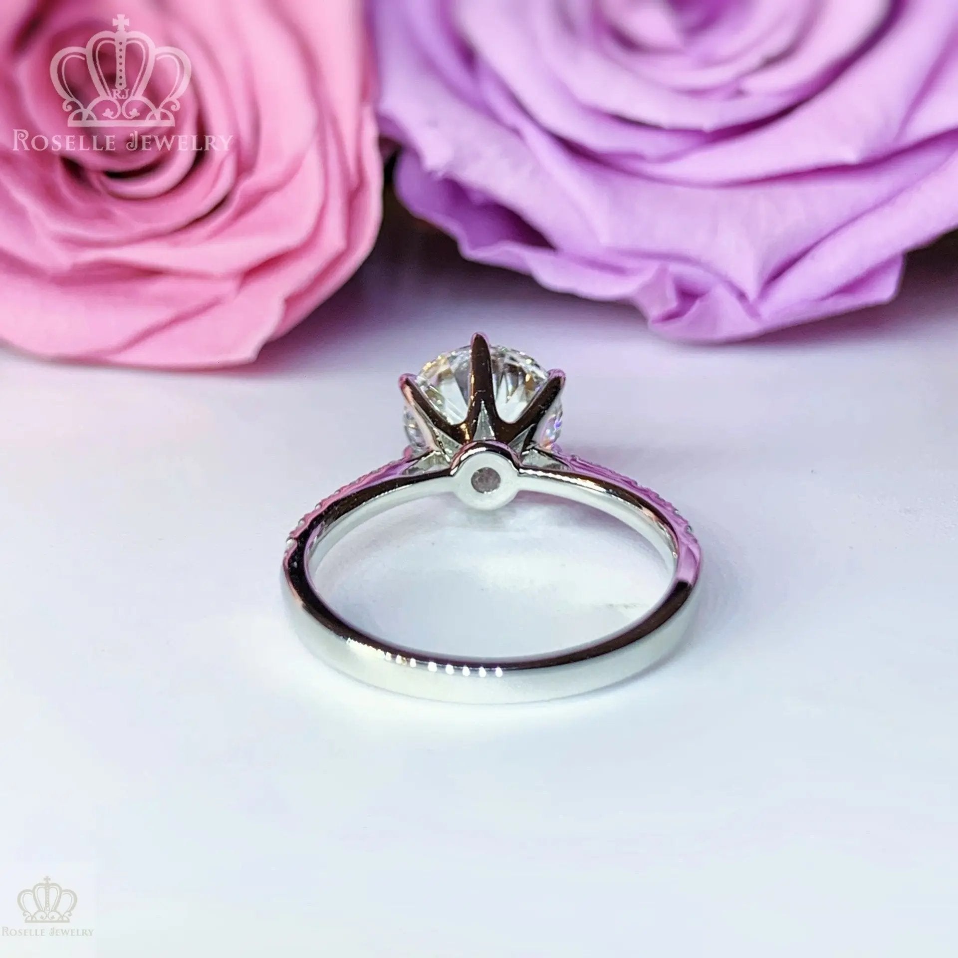 Six Prong Side Stone Diamond Engagement Ring [Setting Only] - LGR240s CHARLISA™