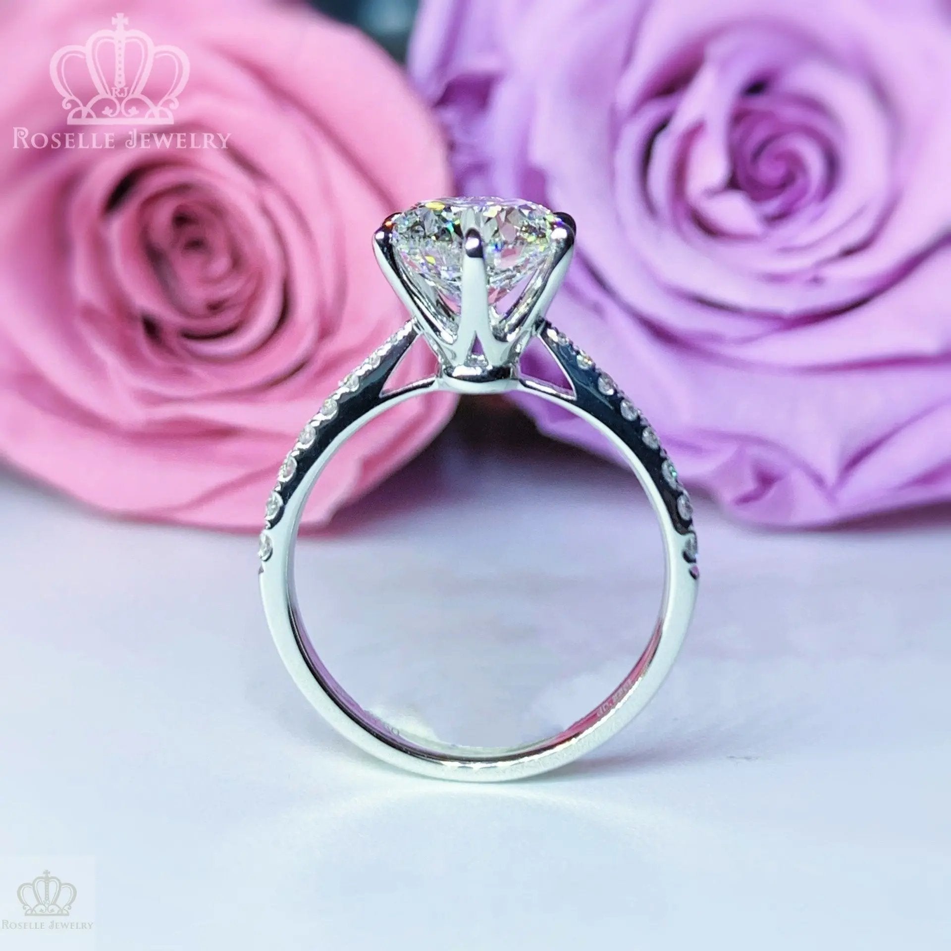 Six Prong Side Stone Diamond Engagement Ring [Setting Only] - LGR240s CHARLISA™