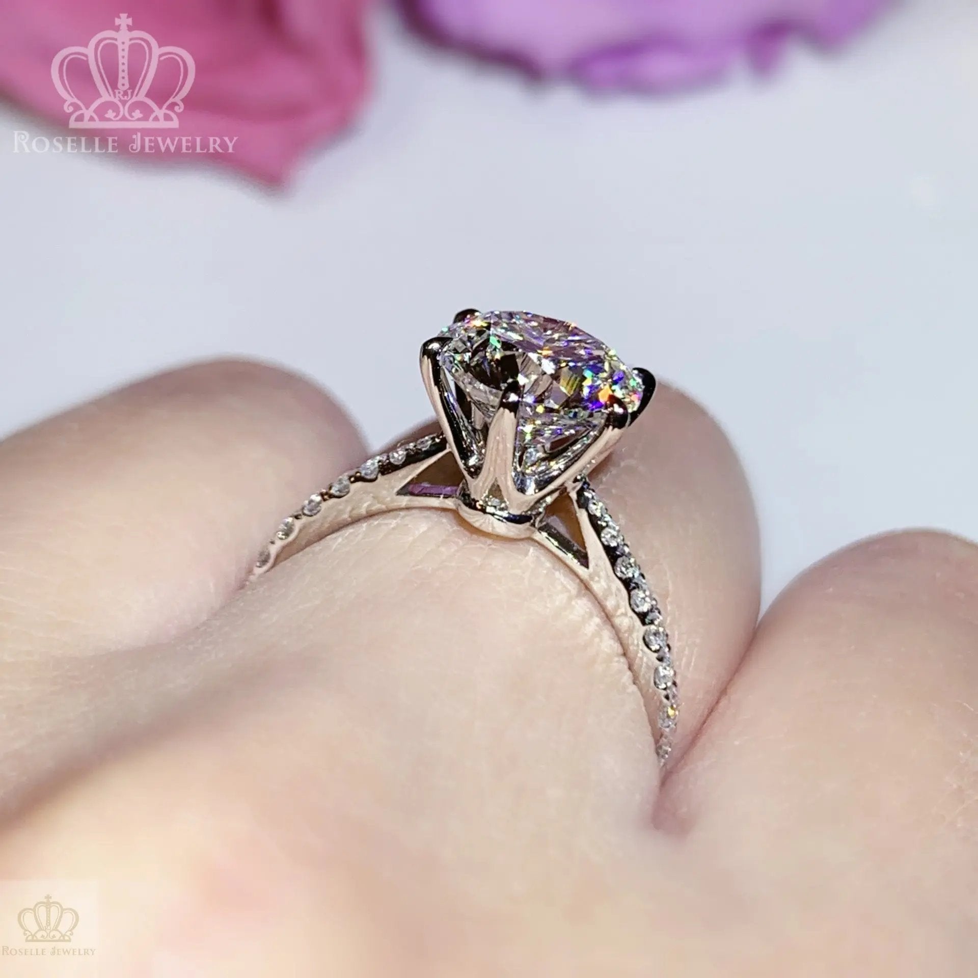 Six Prong Side Stone Diamond Engagement Ring [Setting Only] - LGR240s CHARLISA™