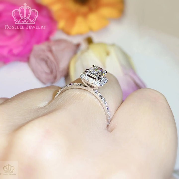 Emerald Halo Diamond Engagement Ring [Setting Only] - LGR014s CHARLISA™