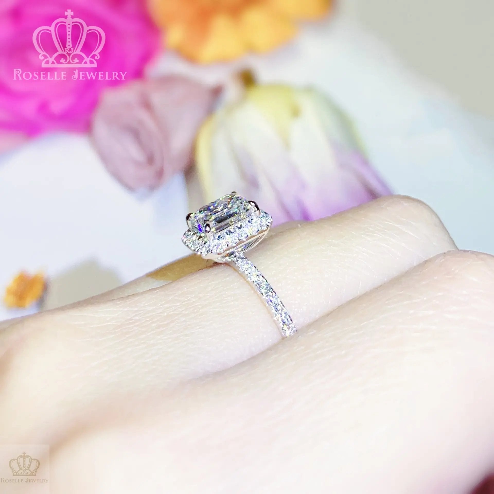 Emerald Halo Diamond Engagement Ring [Setting Only] - LGR014s CHARLISA™