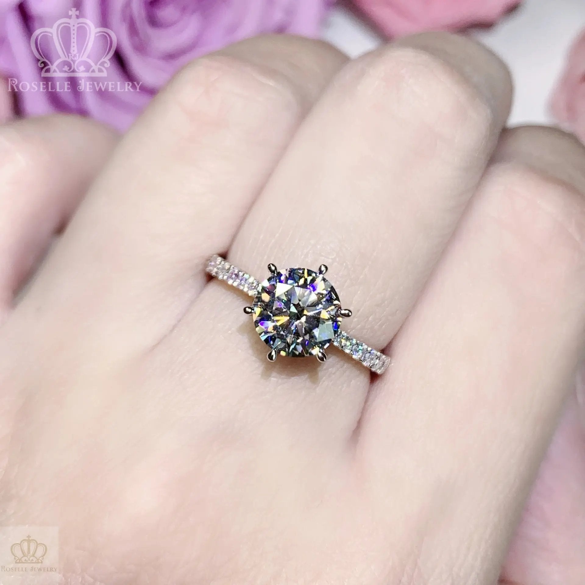 LGV003 - [Setting Only] Vintage Side Stone Engagement Ring CHARLISA™