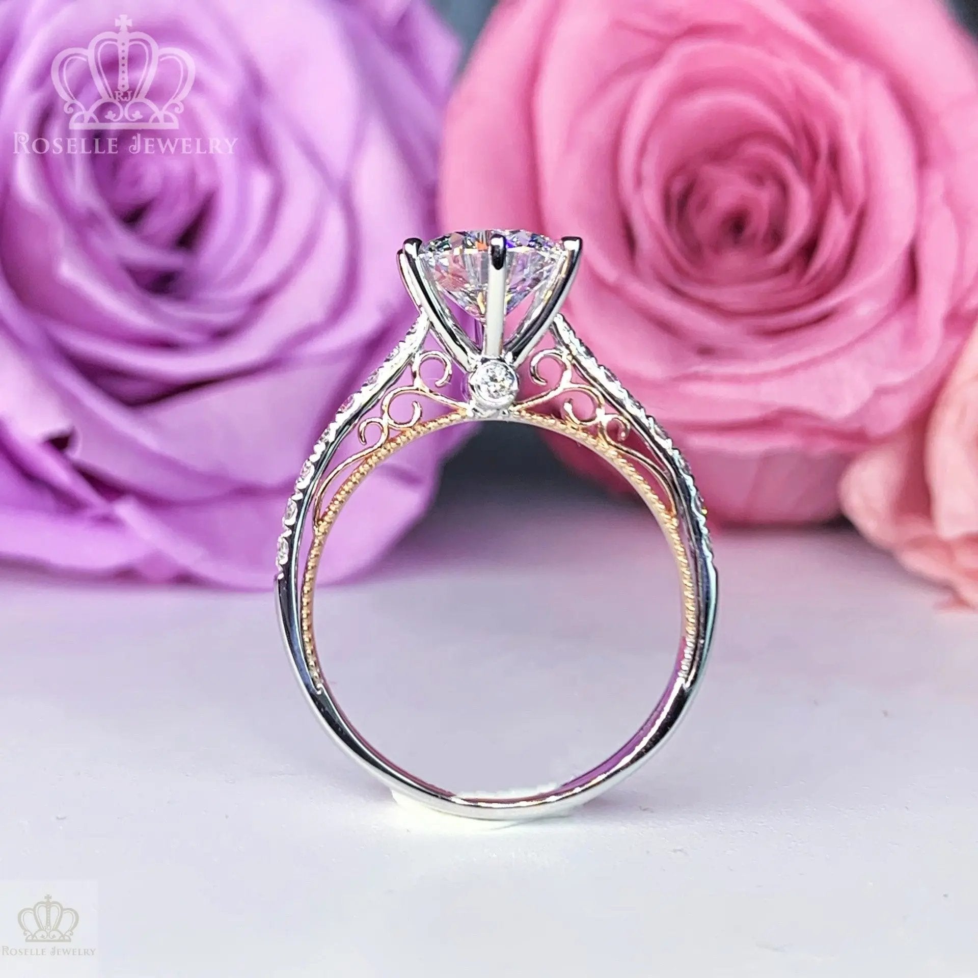 LGV003 - [Setting Only] Vintage Side Stone Engagement Ring CHARLISA™